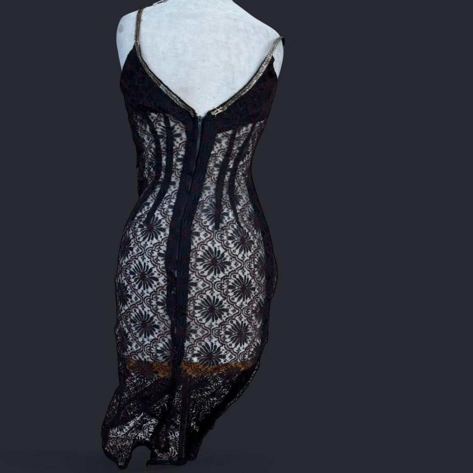 Other Black and red lace with straps #gothic #fairy Size ONE SIZE - 3 Thumbnail