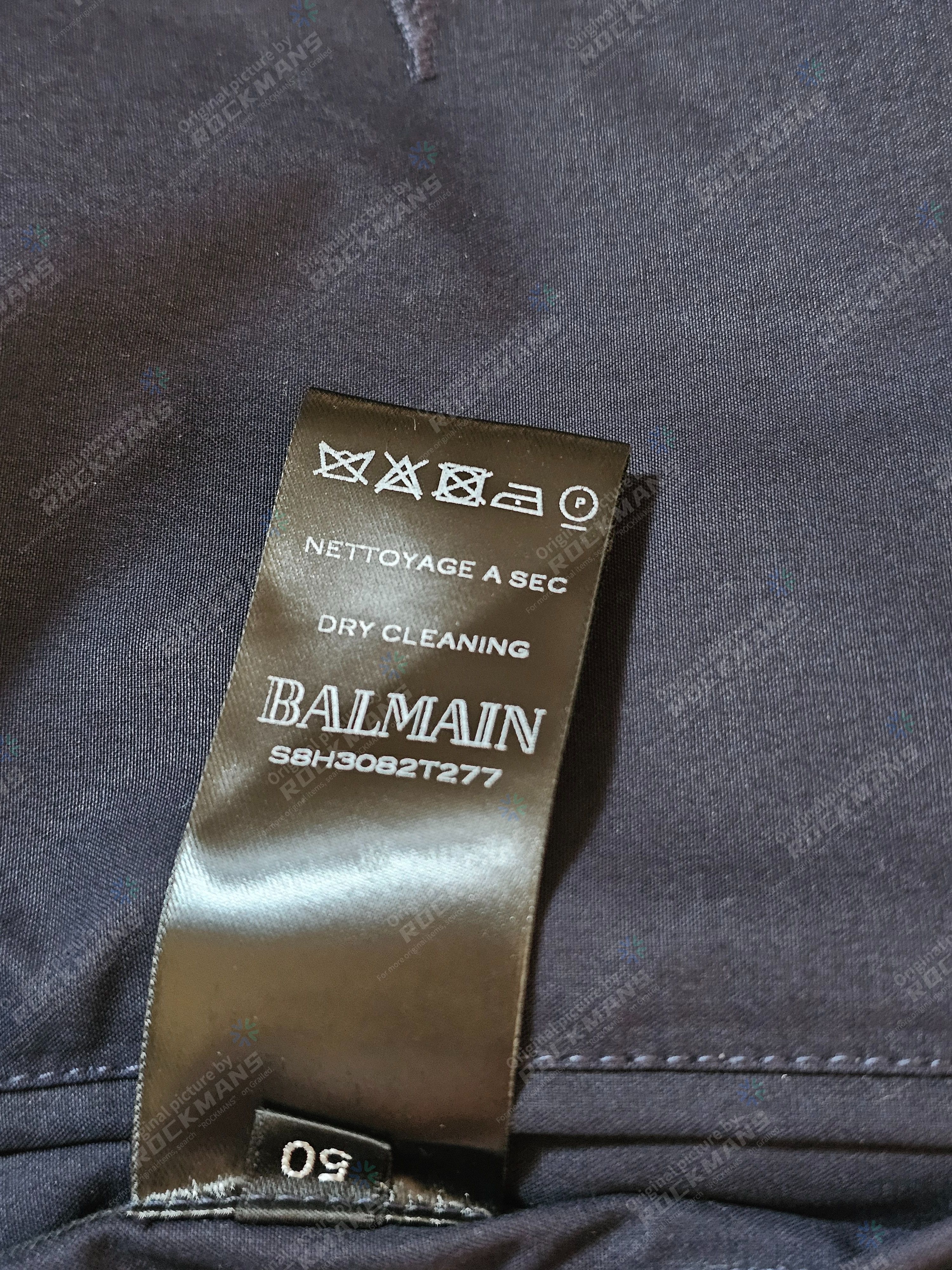 Balmain BALMAIN Men's Dark Blue Biker Blazer Jacket Size 50 Size US L / EU 52-54 / 3 - 6 Thumbnail