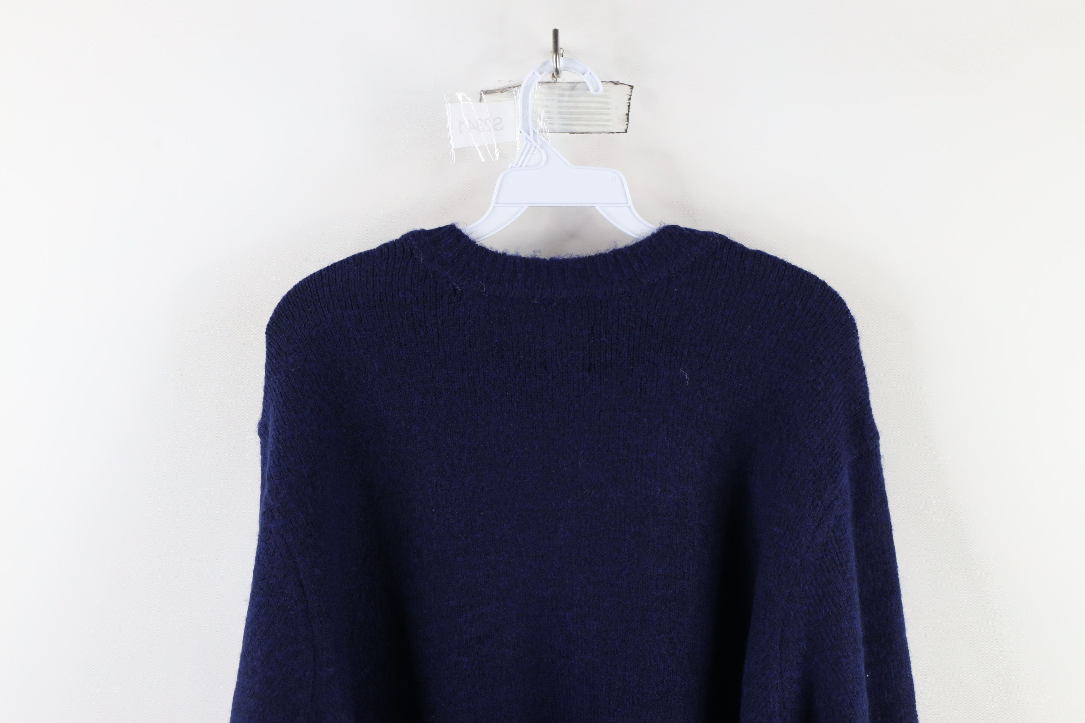 Gap × Vintage New Gap Stretch Ribbed Knit Crewneck Sweater Heather Blue Size US XXL / EU 58 / 5 - 11 Thumbnail