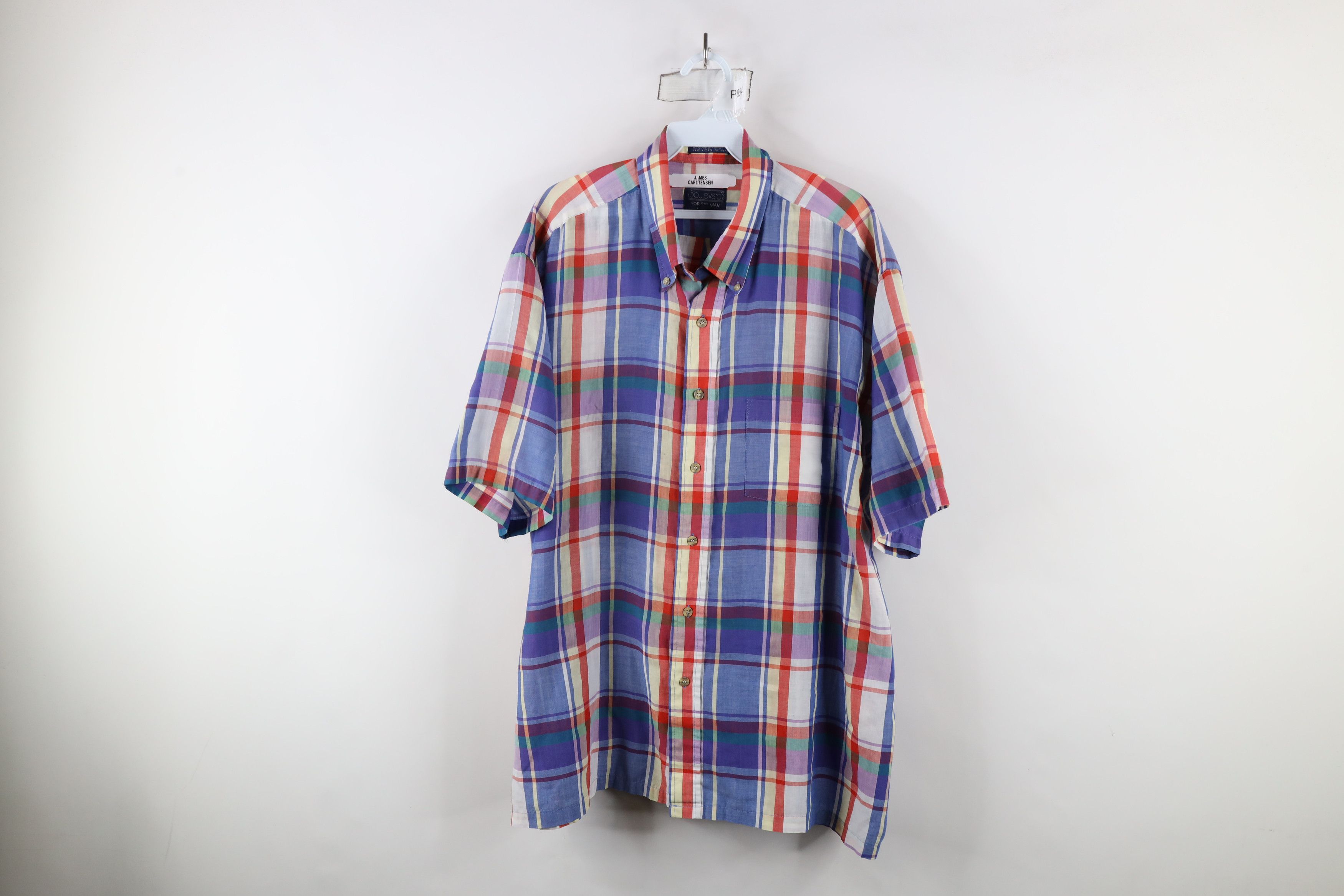 Vintage Vintage 90s Streetwear Plaid Short Sleeve Button Shirt Size US XL / EU 56 / 4 - 1 Thumbnail