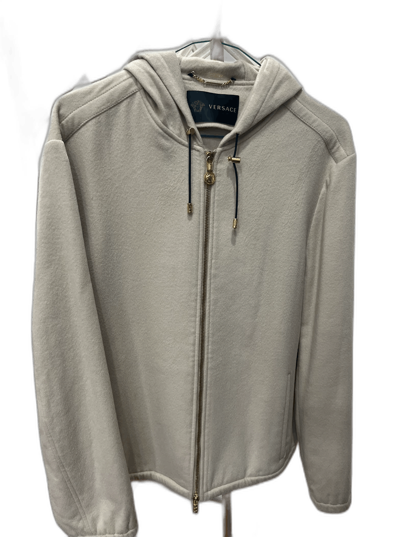 Versace Versace Beige 90% Wool 10% Cashmere Hoodie - dmc Size M / US 6-8 / IT 42-44 - 1 Thumbnail