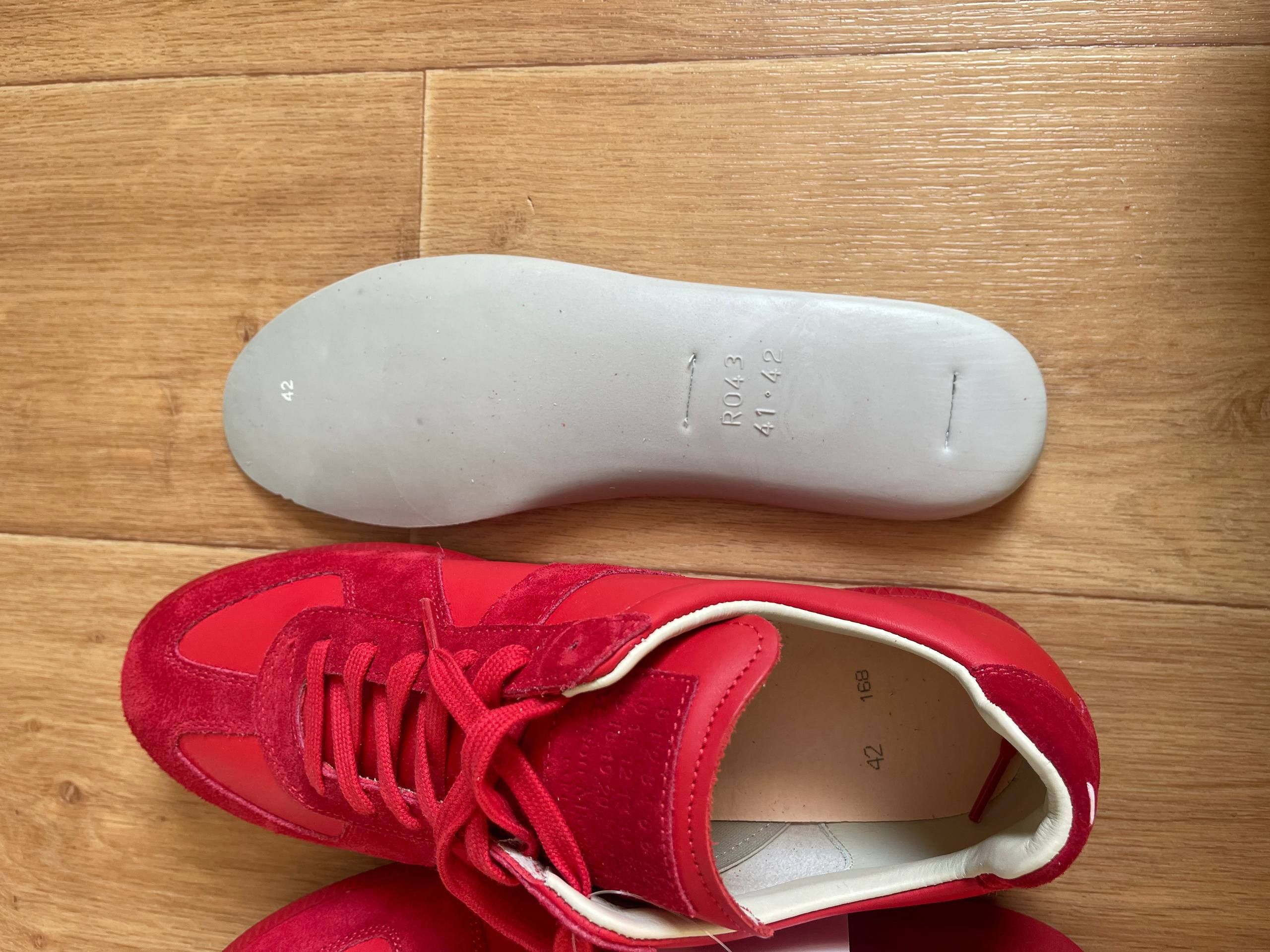 Maison Margiela Maison Martin Margiela MMM Low tTop Replica Red Sneaers Sz42 Size US 9 / EU 42 - 6 Thumbnail