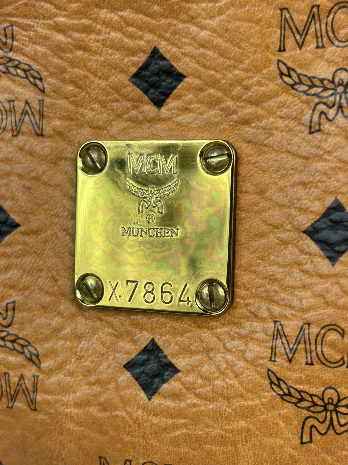MCM MCM Cognac Leather Clutch Bag Size ONE SIZE - 4 Thumbnail