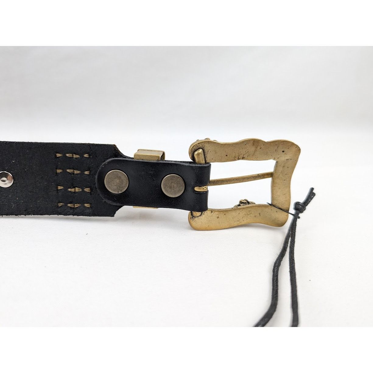 Enfants Riches Deprimes o1rshd1 Q:2 / Size:110 / Antique Brass Jesus Coin Belt Black Size 44 - 6 Thumbnail
