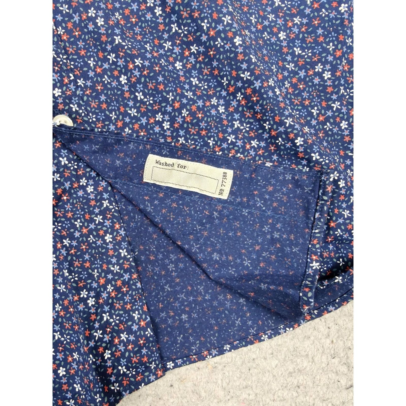 J.Crew J.Crew Mens Small Blue Floral Slim Fit Stretch Button Down Long Sleeve - Vintage Size US S / EU 44-46 / 1 - 2 Thumbnail