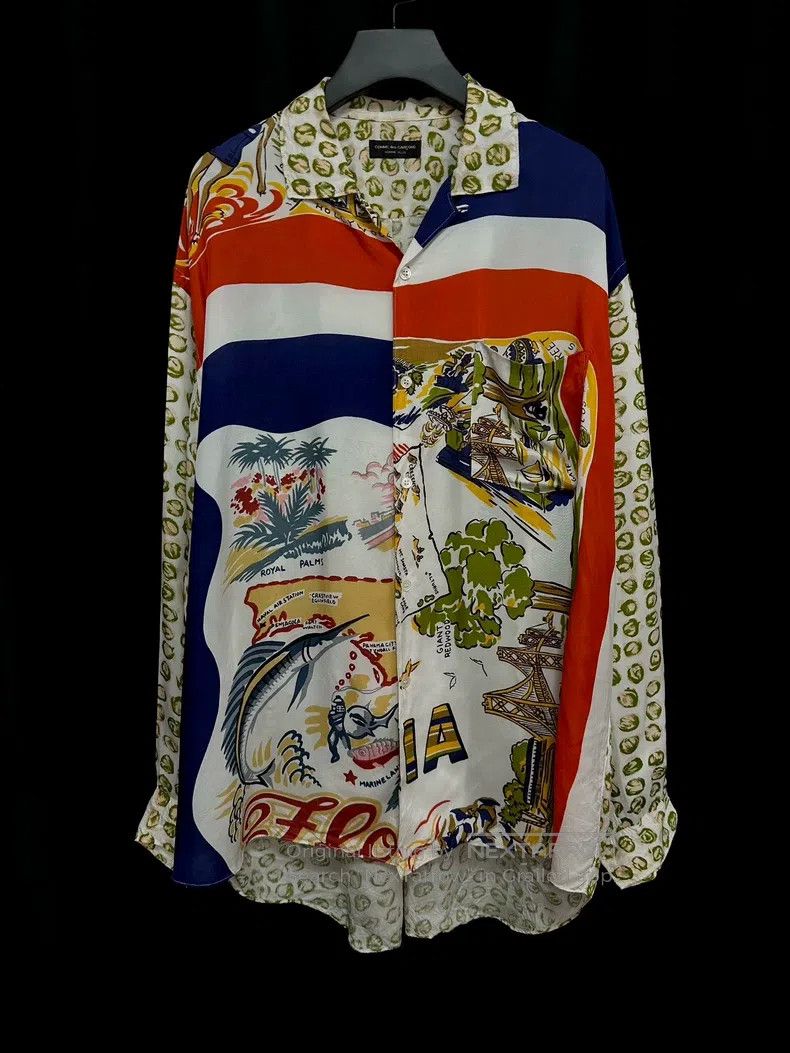 Comme Des Garcons Antique silk scarf shirt