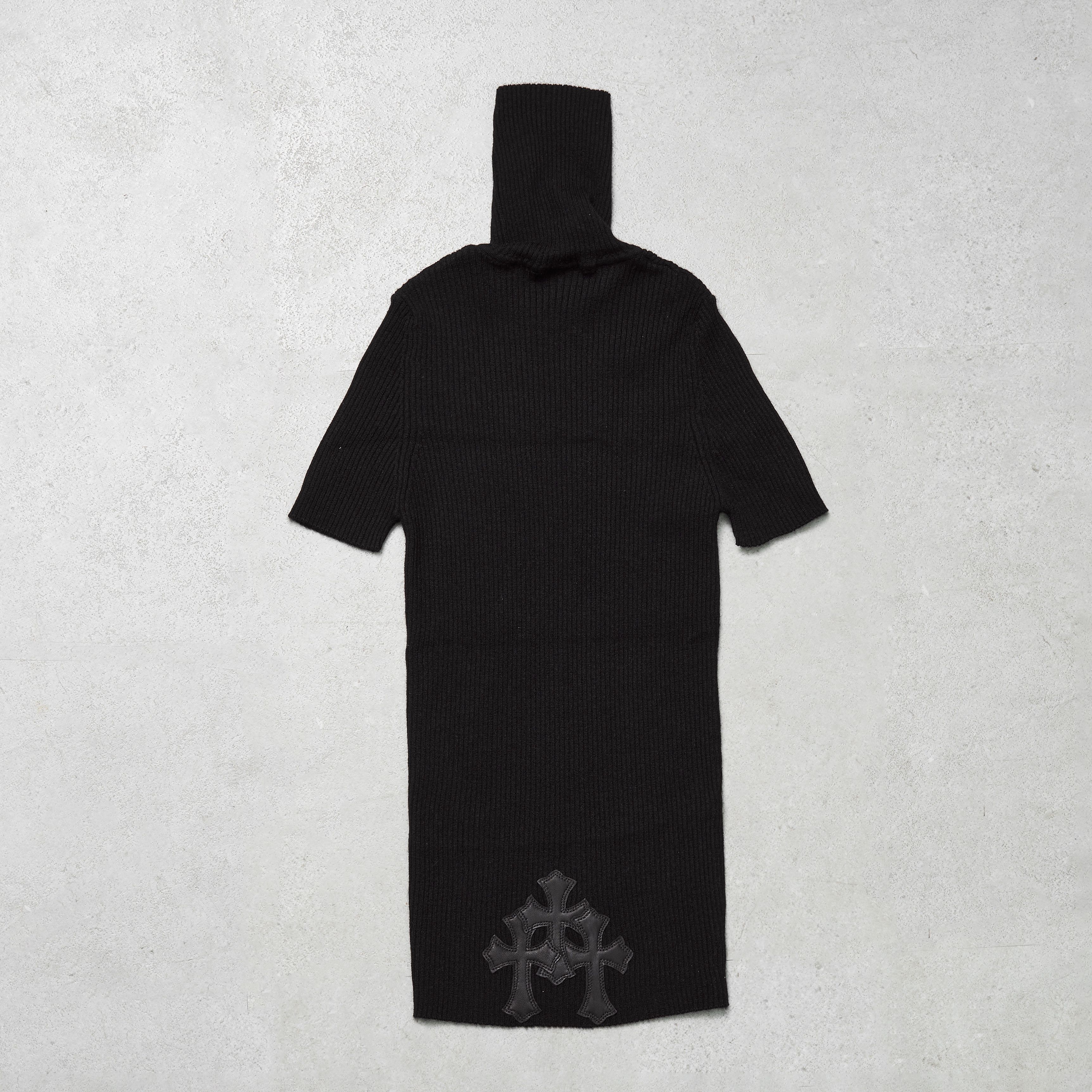 CHROME HEARTS Cashmere Lib Sknit Slim Top BLACK