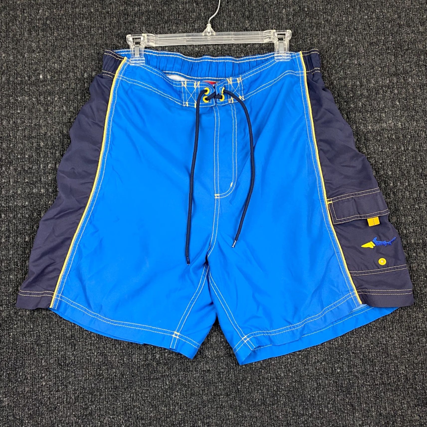 Mossimo VINTAGE Mossimo Swim Trunks Board Shorts Blue Green Shark Large L Men 90s y2k Trunks Surfing Beach Logo Hip Hop Grunge Preppy Size US 33 - 2 Thumbnail