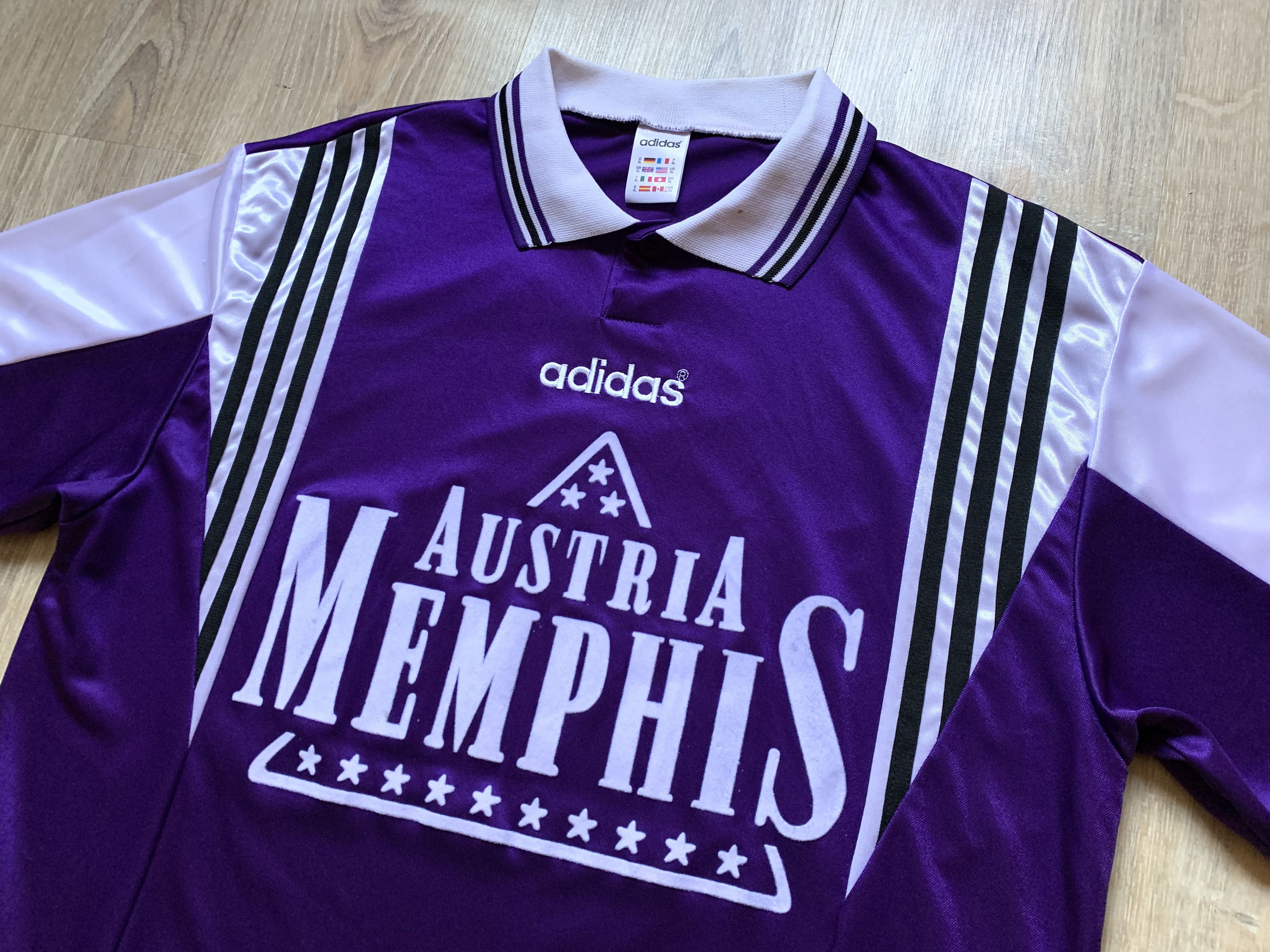Adidas × Vintage Rare Adidas Austria Wien Football Shirt 1996-1997 Size US XL / EU 56 / 4 - 4 Thumbnail