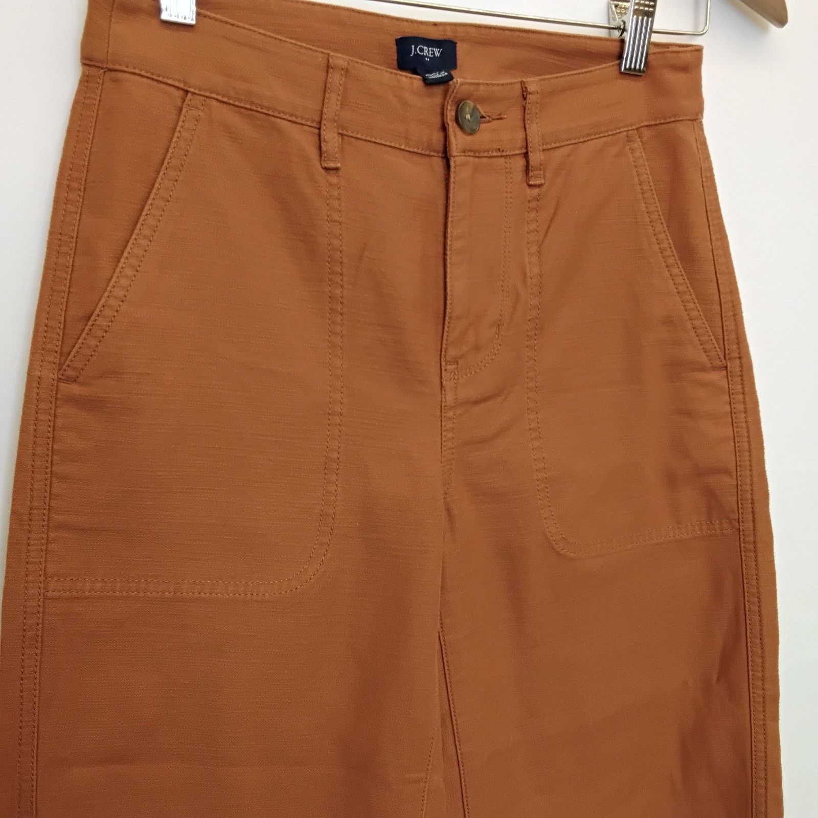 J.Crew J. Crew Straight Pant Women 00 (26"x27") Orange Trouser NWT Size 24" / US 00 / IT 34 - 4 Thumbnail