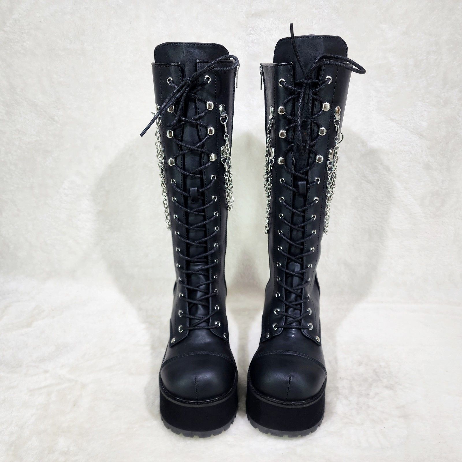 Demonia Cult DEMONIA Ranger 303 Goth Lumberjack Biker Mens Platform Knee Size US 7 / EU 40 - 6 Thumbnail