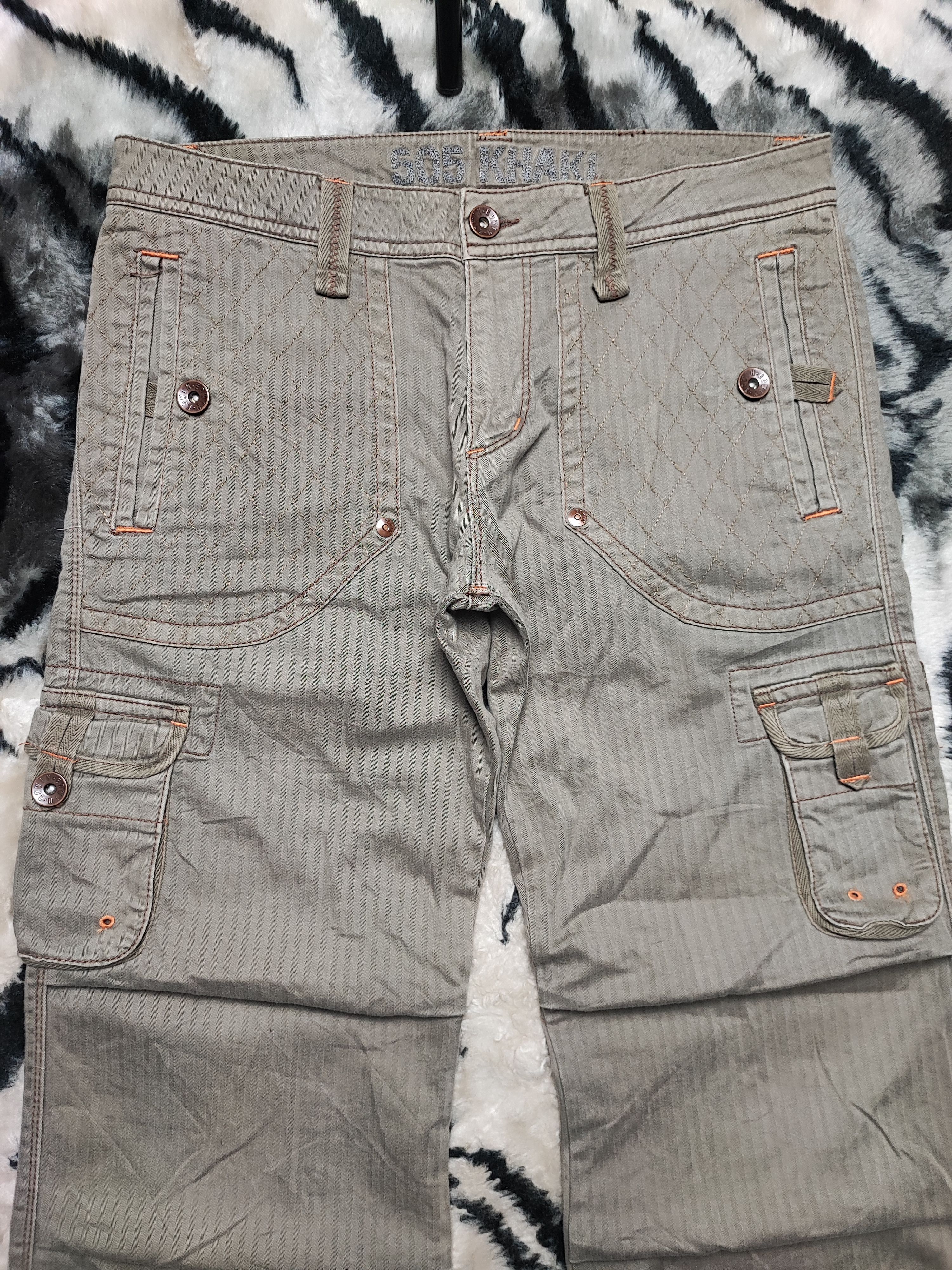 Edwin Edwin 505 Khakis Multipocket Pants Olive Green 34x28 Size US 34 / EU 50 - 4 Thumbnail