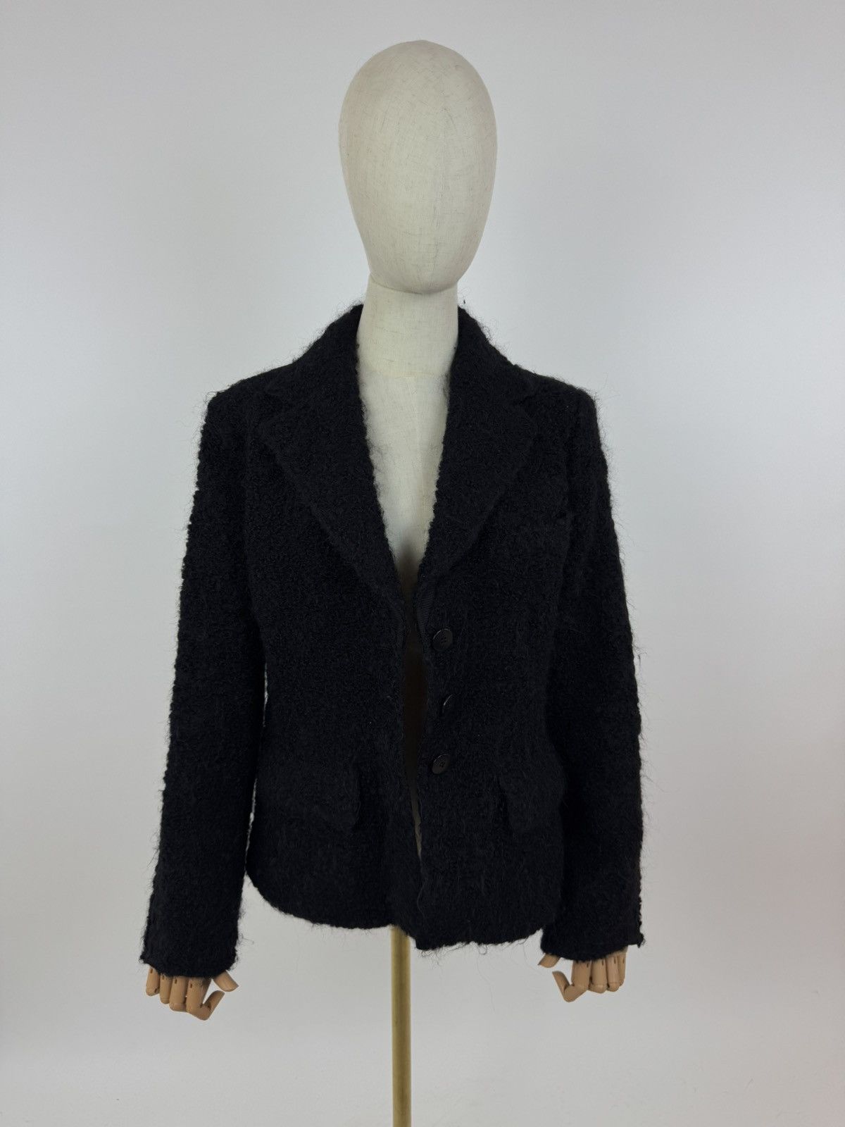 Armani Collezioni ARMANI COLLEZIONI Mohair blazer elegant Black jacket Womens Size XL / US 12-14 / IT 48-50 - 5 Thumbnail