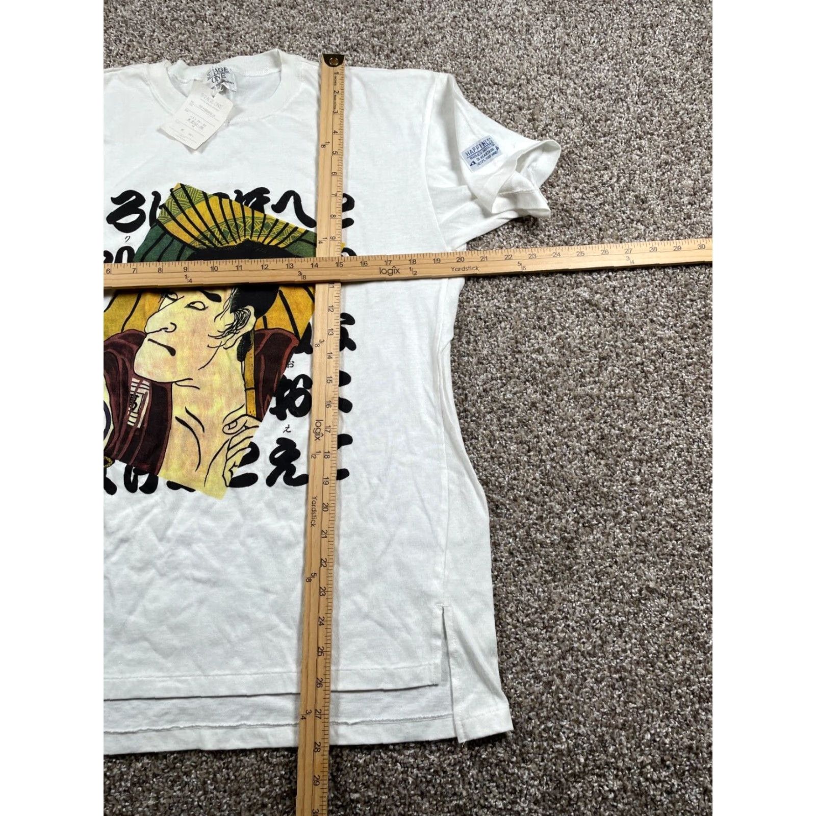 Etro VINTAGE Stage One Japanese Print T-Shirt Men Adult Medium White Graphic Retro Japan Short Sleeve Crew Neck Cotton Summer Size US M / EU 48-50 / 2 - 5 Thumbnail