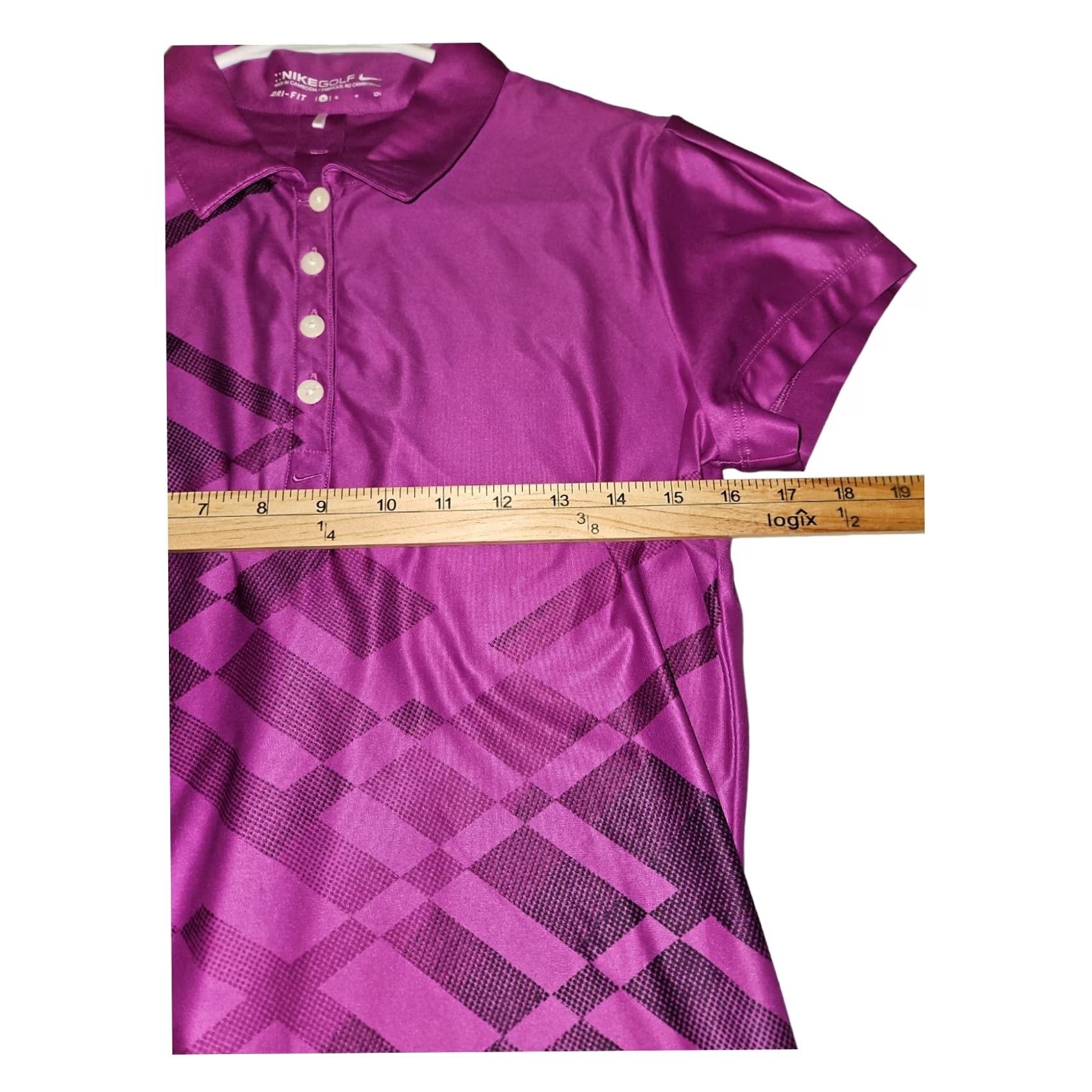 Nike Nike Dri-Fit Polo Golf Women's Small Purple Short Sleeve Shirt Size 28" / US 6 / IT 42 - 3 Thumbnail