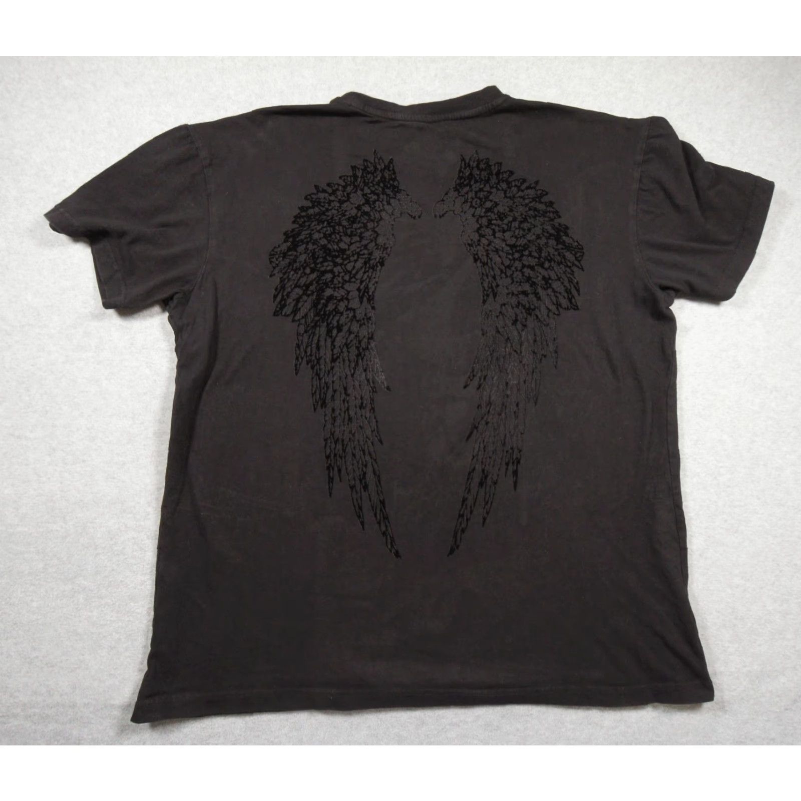 No Fear No Fear Shirt Mens XL Black Grunge Tee Wings Crest Skull Crewneck Adult XL Black Graphic Tee Mens Size US XL / EU 56 / 4 - 3 Thumbnail