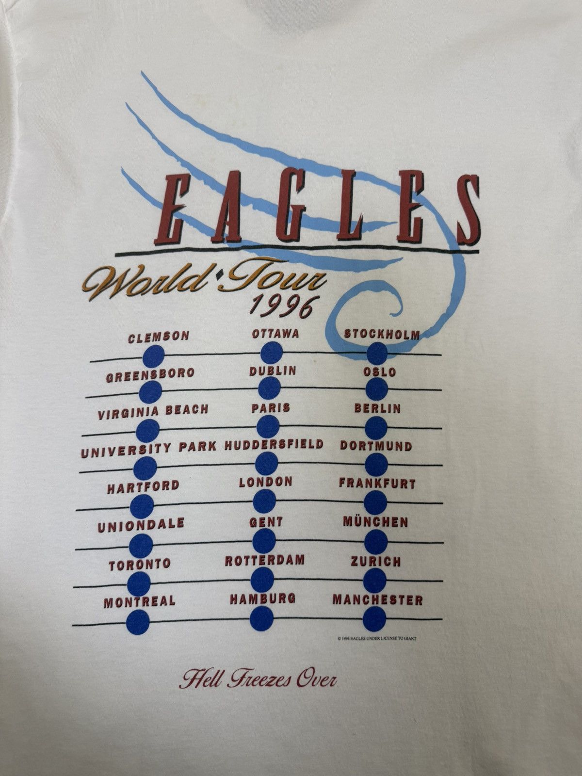 Band Tees Vintage 1995 The Eagles When Hell Freezes Over Tour Shirt Size US XL / EU 56 / 4 - 5 Thumbnail