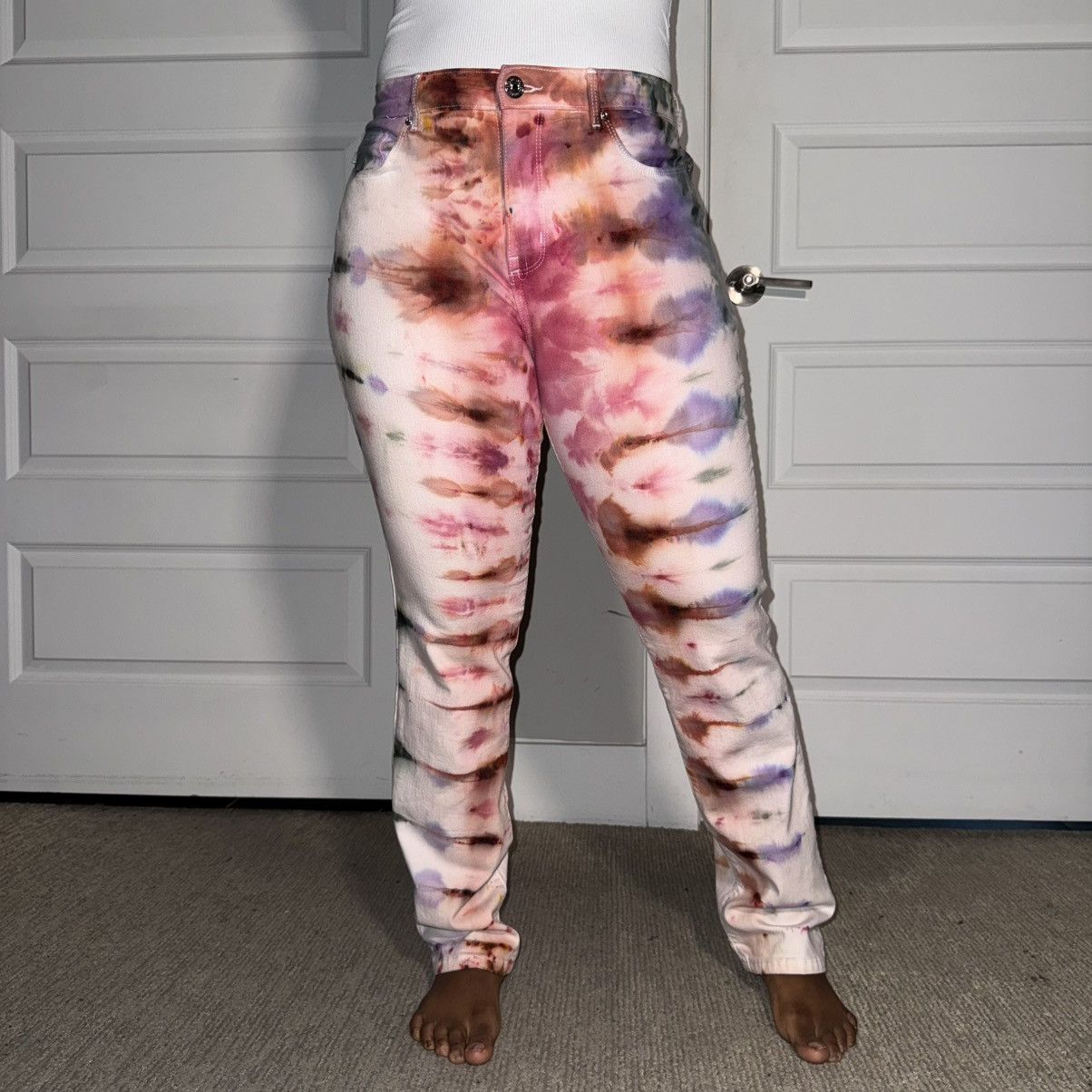 Lee Custom Tie-Dye Lee Slim Straight Jeans Size 30" / US 8 / IT 44 - 1 Thumbnail