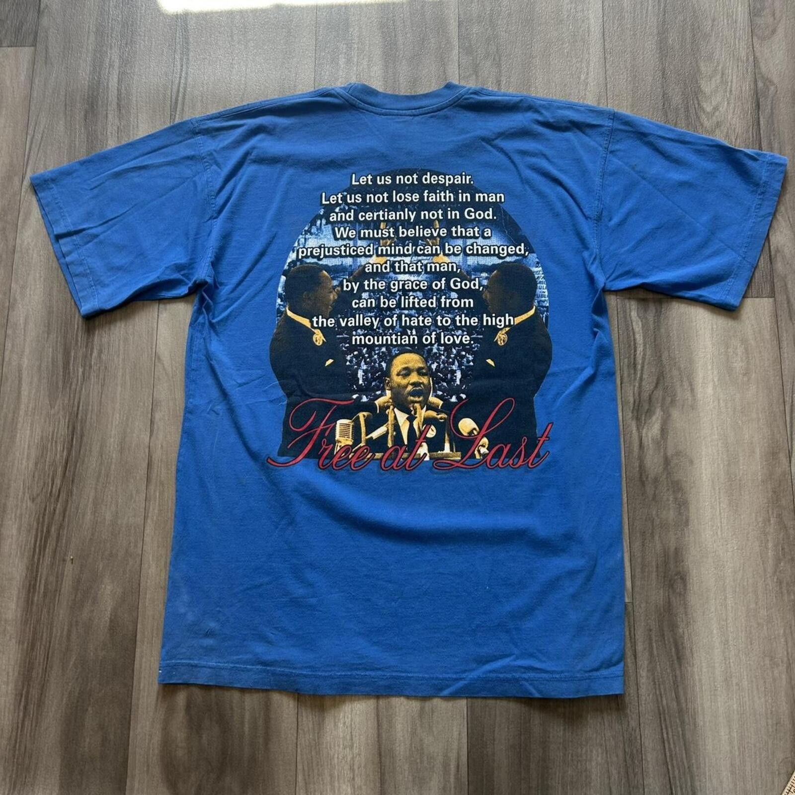 Gildan Vintage Martin Luther King graphic t shirt size L rap tee Size US L / EU 52-54 / 3 - 3 Thumbnail