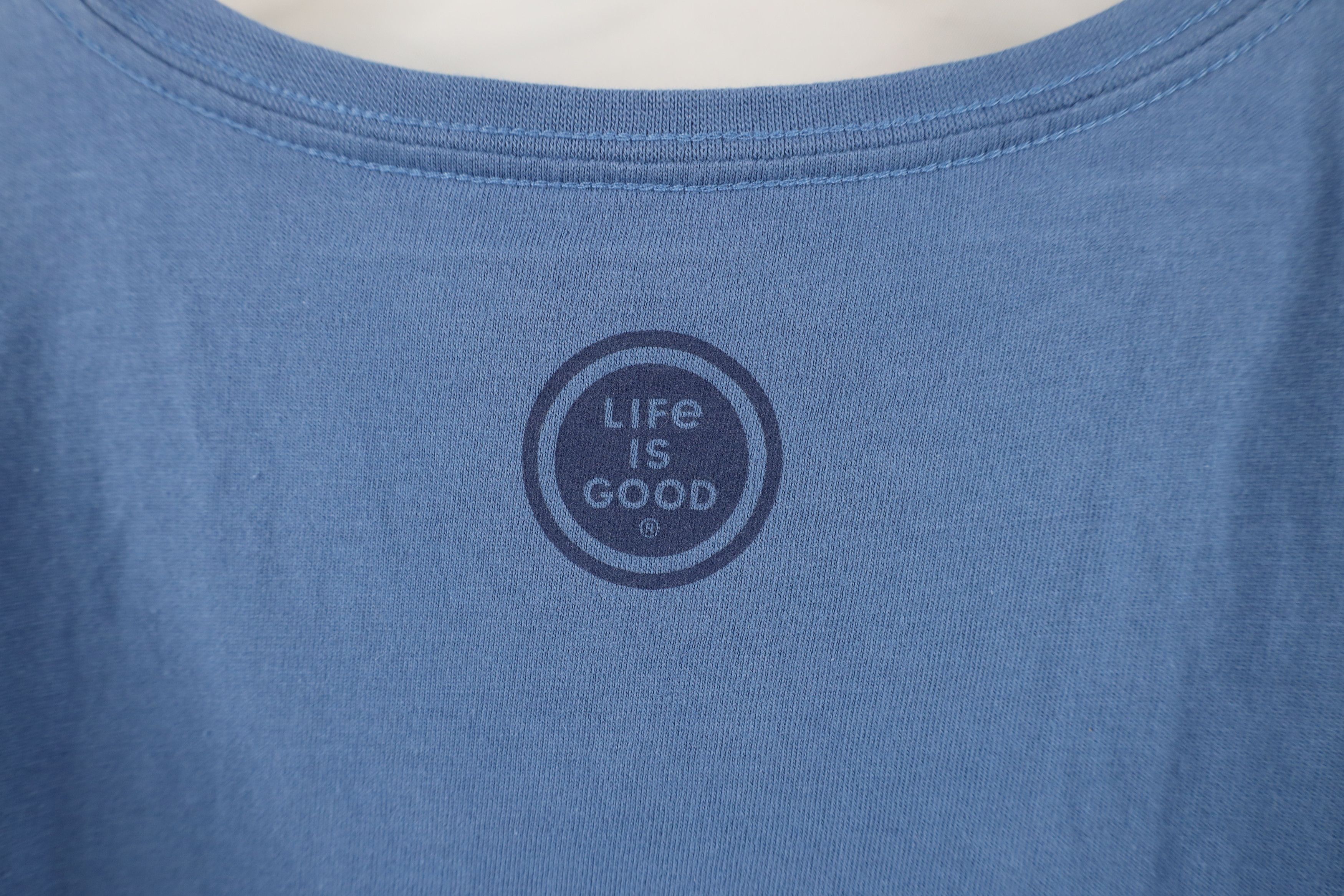 Life is Good Life Is Good Sloth Couch Short Sleeve T-Shirt Blue Cotton Size S / US 4 / IT 40 - 10 Thumbnail