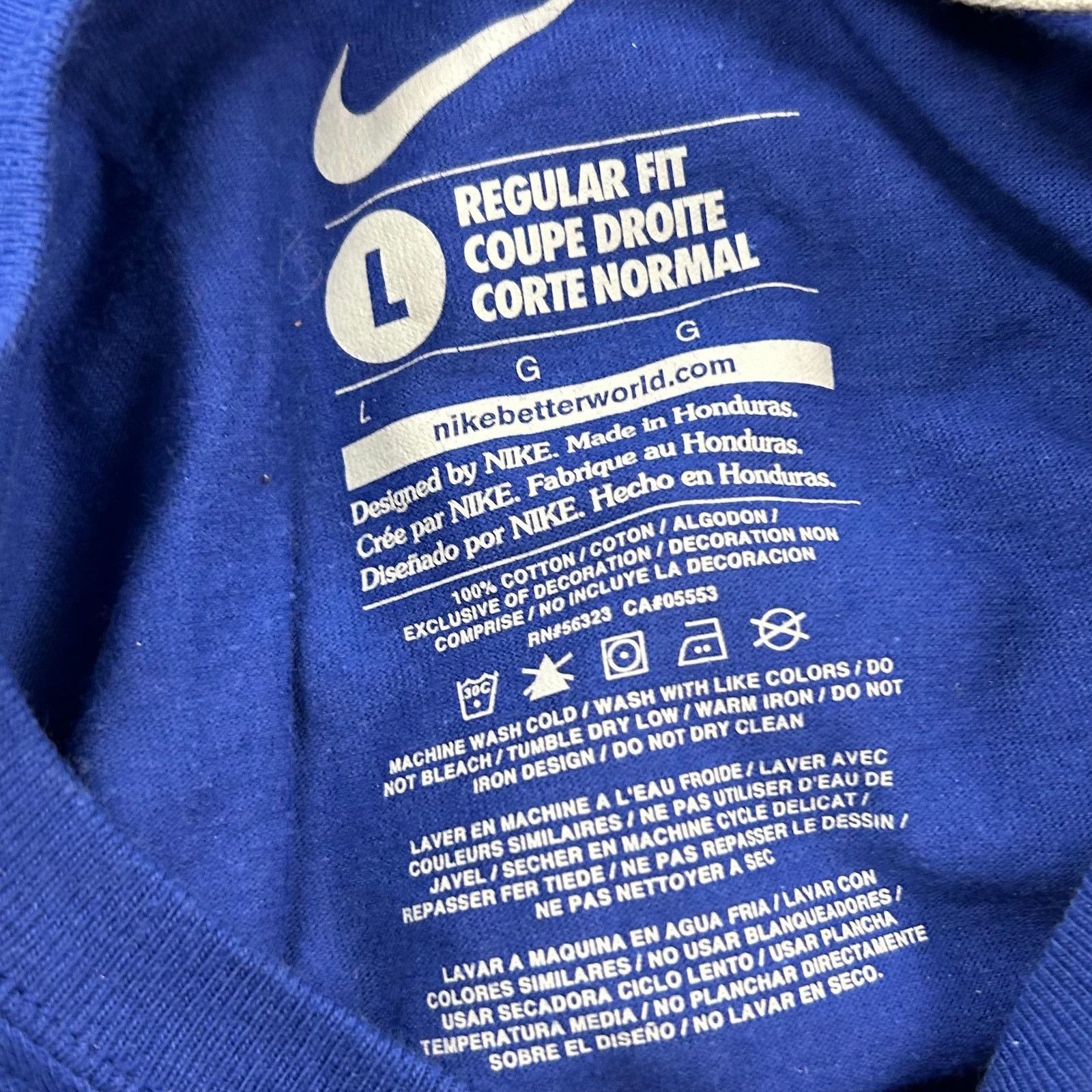 Nike Nike Just Do It Swoosh Logo Blue Tee T Shirt Size Large Size US L / EU 52-54 / 3 - 5 Thumbnail