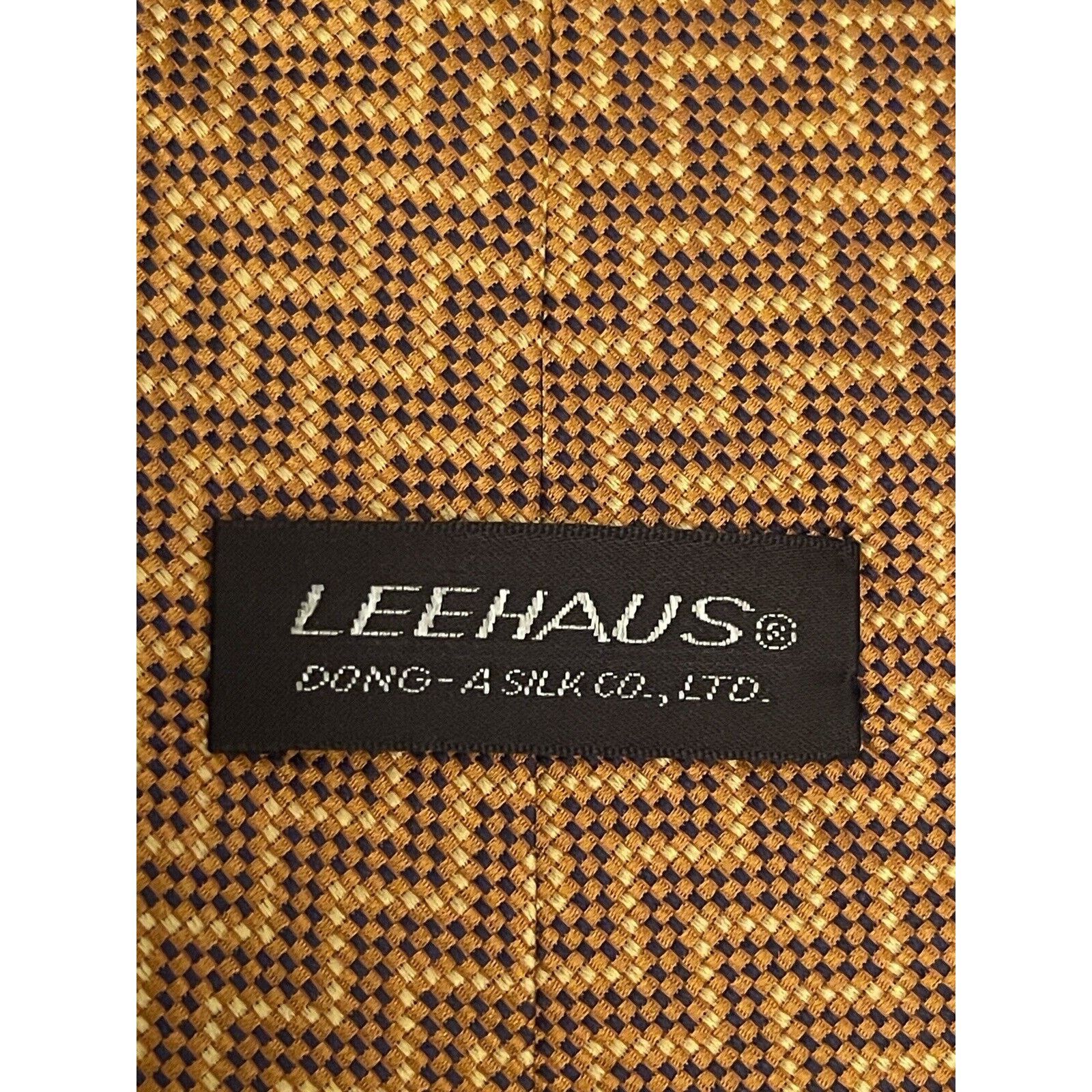 Other Leehaus Orange Blue 100% Silk Men’s Neck Tie Made In Korea Size ONE SIZE - 8 Thumbnail