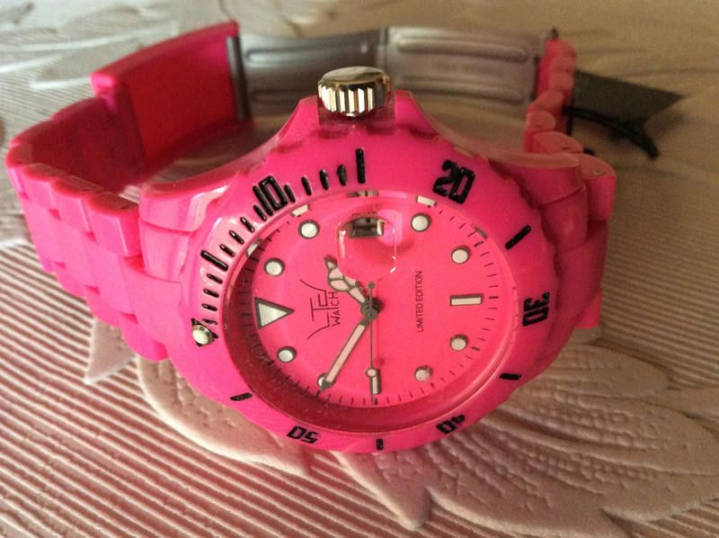 Designer LTD Watch - Womens Watch - Plastic pink strap watch Size ONE SIZE - 8 Thumbnail