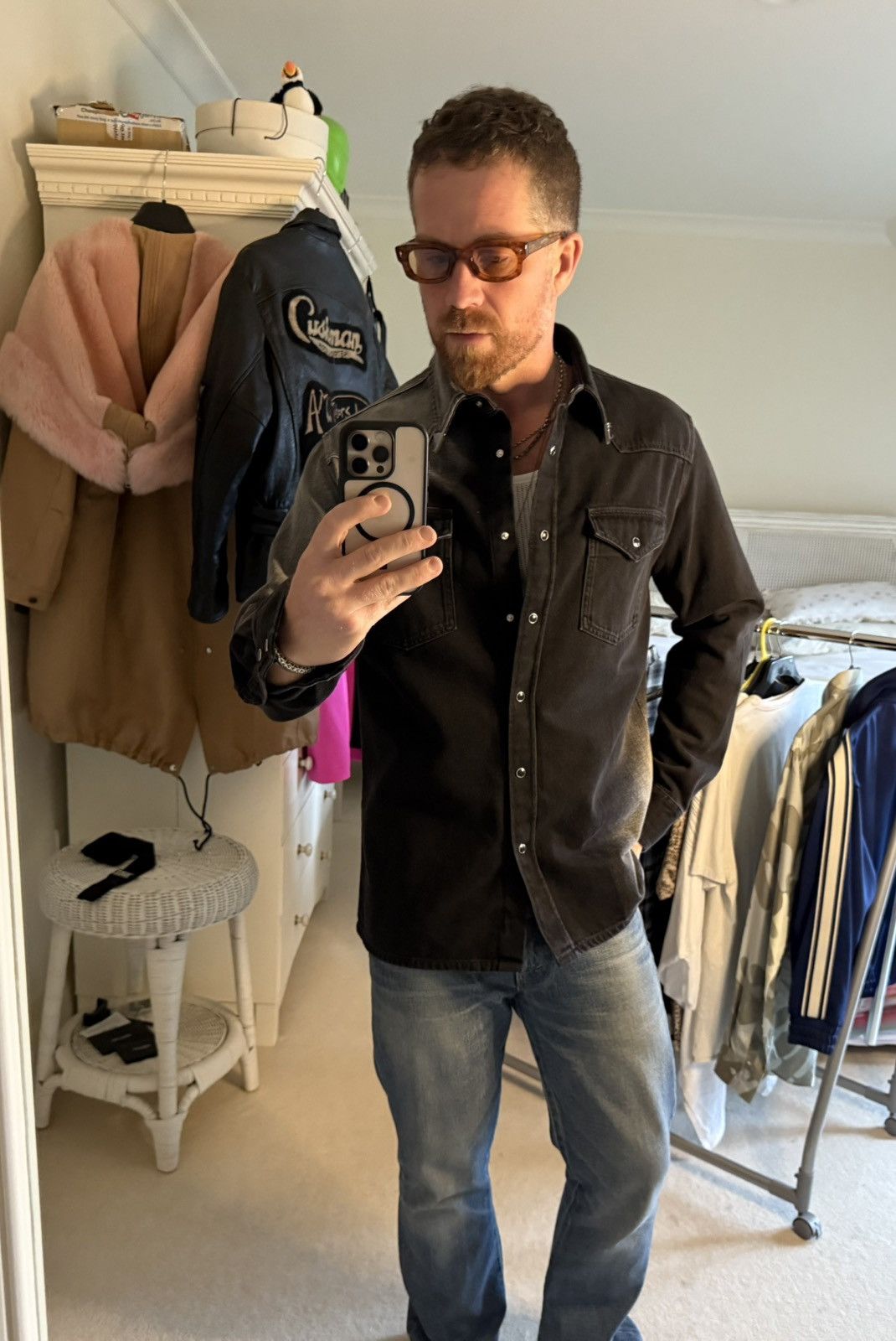 Maison Margiela Martin Margiela MM6 metal tip faded weatern denim shirt Size US S / EU 44-46 / 1 - 6 Thumbnail