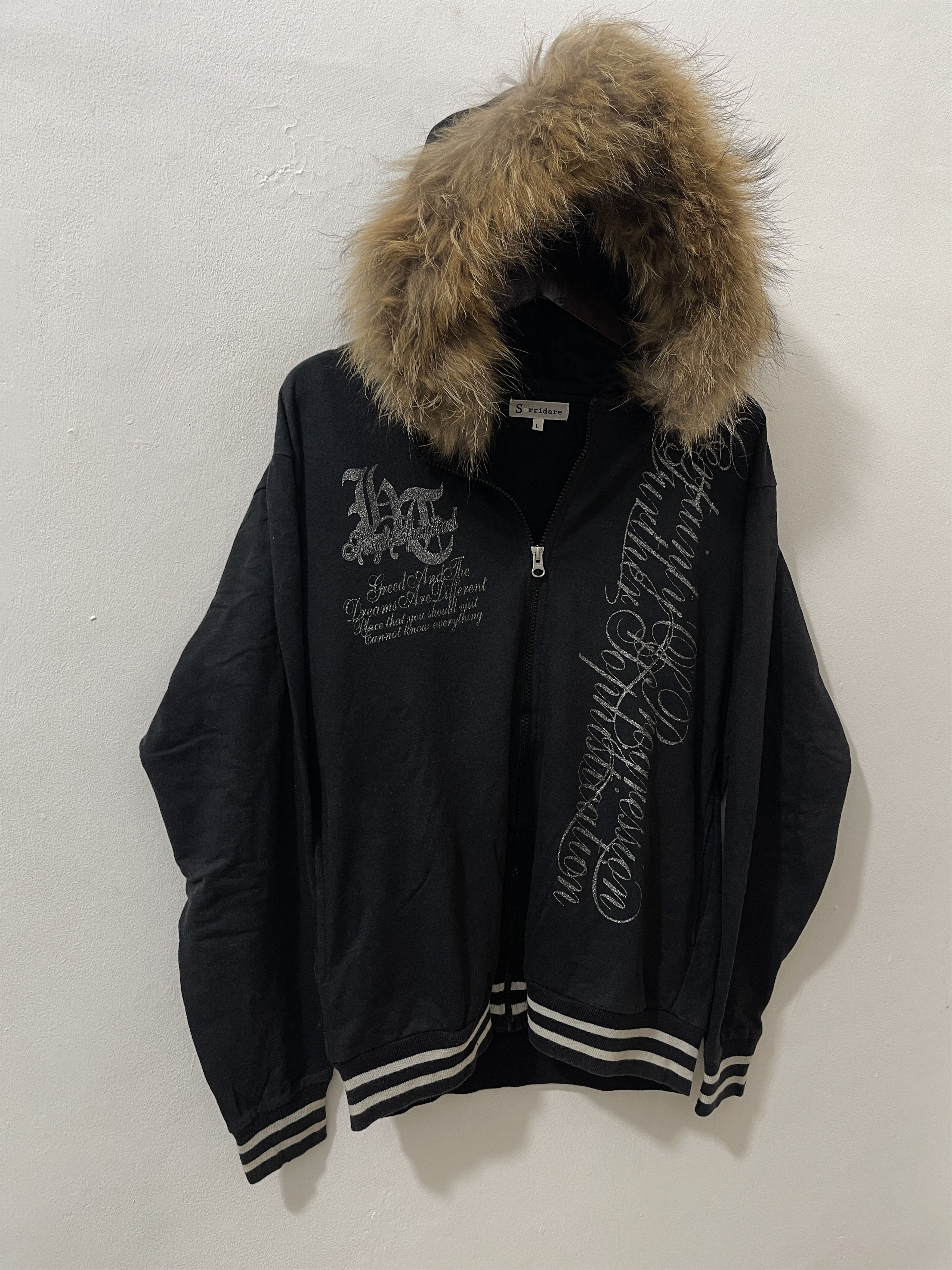 Japanese Brand 2000s Sorride Japan Archive Poem Poet Fur Vkei Style Hoodie Size US L / EU 52-54 / 3 - 3 Thumbnail