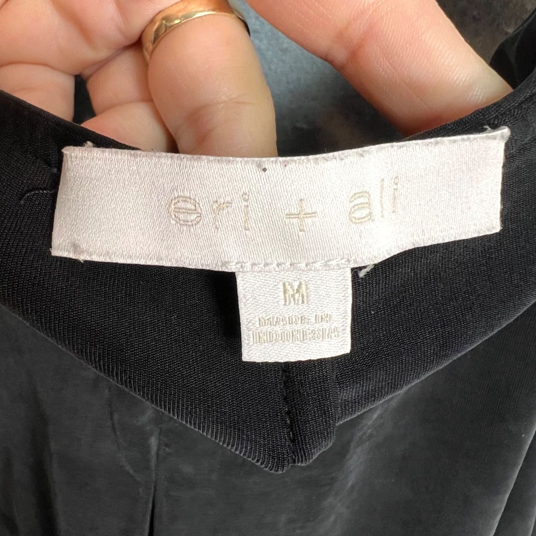 Vintage Eri + Ali Black Midi Slip Dress Sleeveless With Adjustable Spaghetti Straps M Adult Womens Medium Black Slip Dress Eri + Ali Womens Midi 90s? Size M / US 6-8 / IT 42-44 - 3 Thumbnail