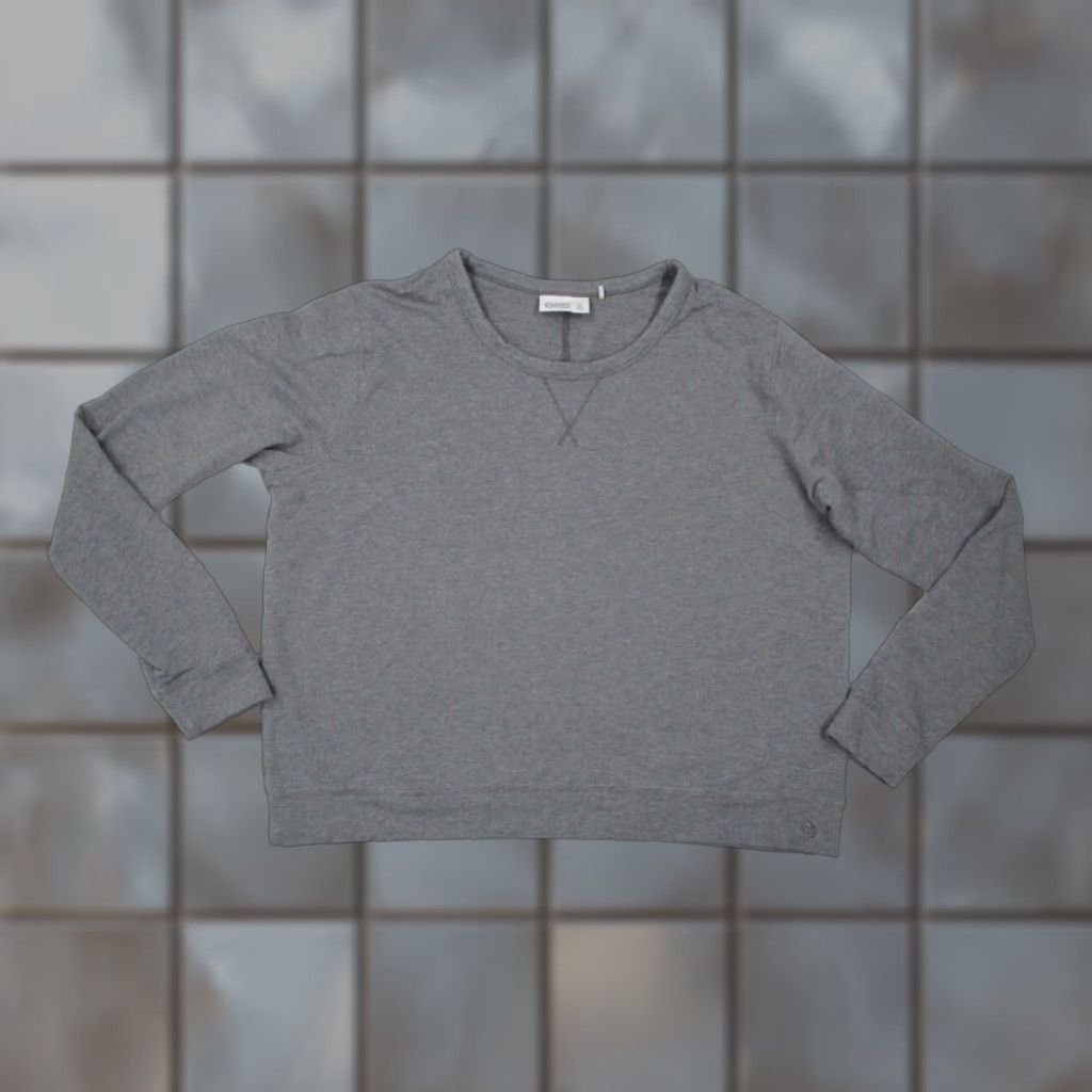 Vintage Tasc Women's Long Sleeve Crew Neck Shirt Extra Large Gray Organic Bamboo Blend Size XL / US 12-14 / IT 48-50 - 1 Thumbnail
