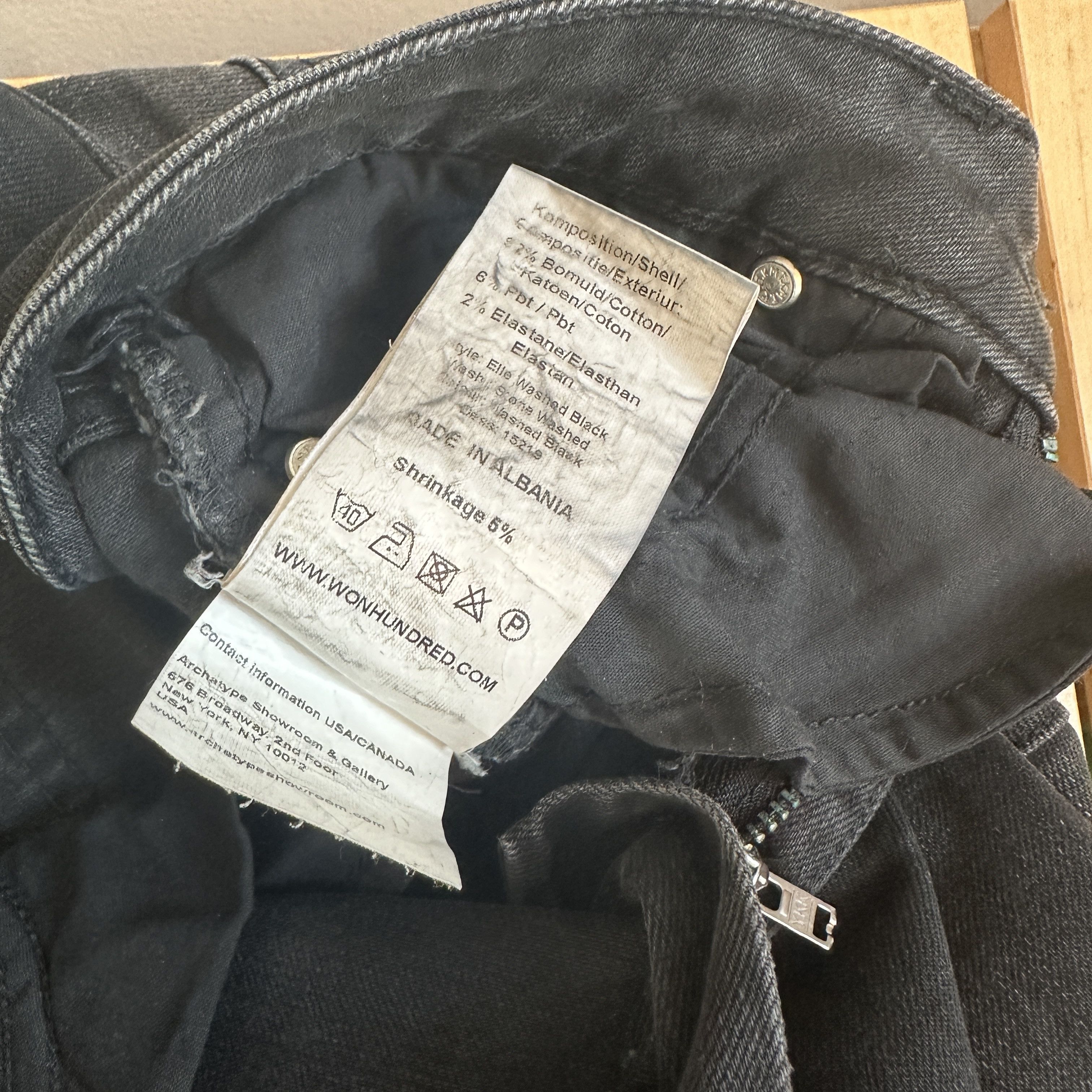 Won Hundred Won Hundred Skinny Mid-Rise Washed Black Jeans Size 27" / US 4 / IT 40 - 8 Thumbnail
