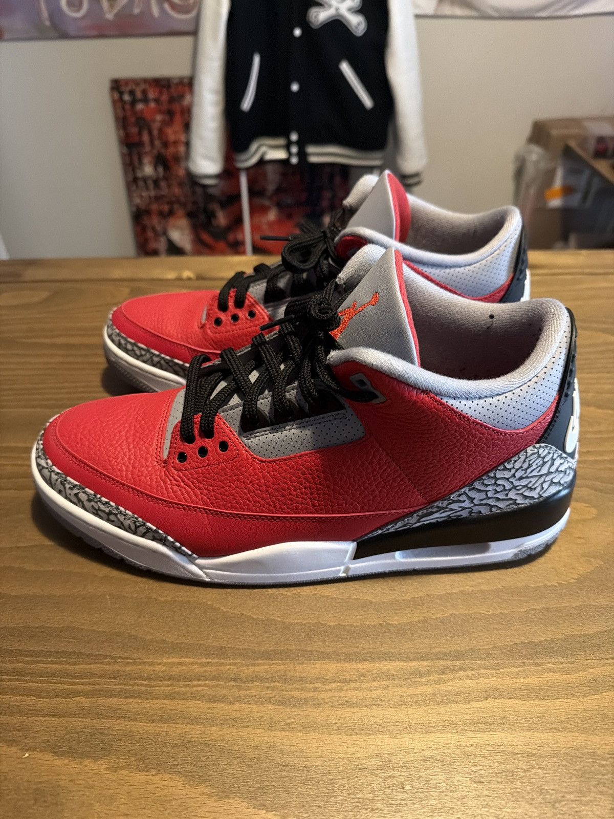 Jordan Brand Jordan 3 Fire Red Unite Mix Match Size US 13 / EU 46 - 5 Thumbnail