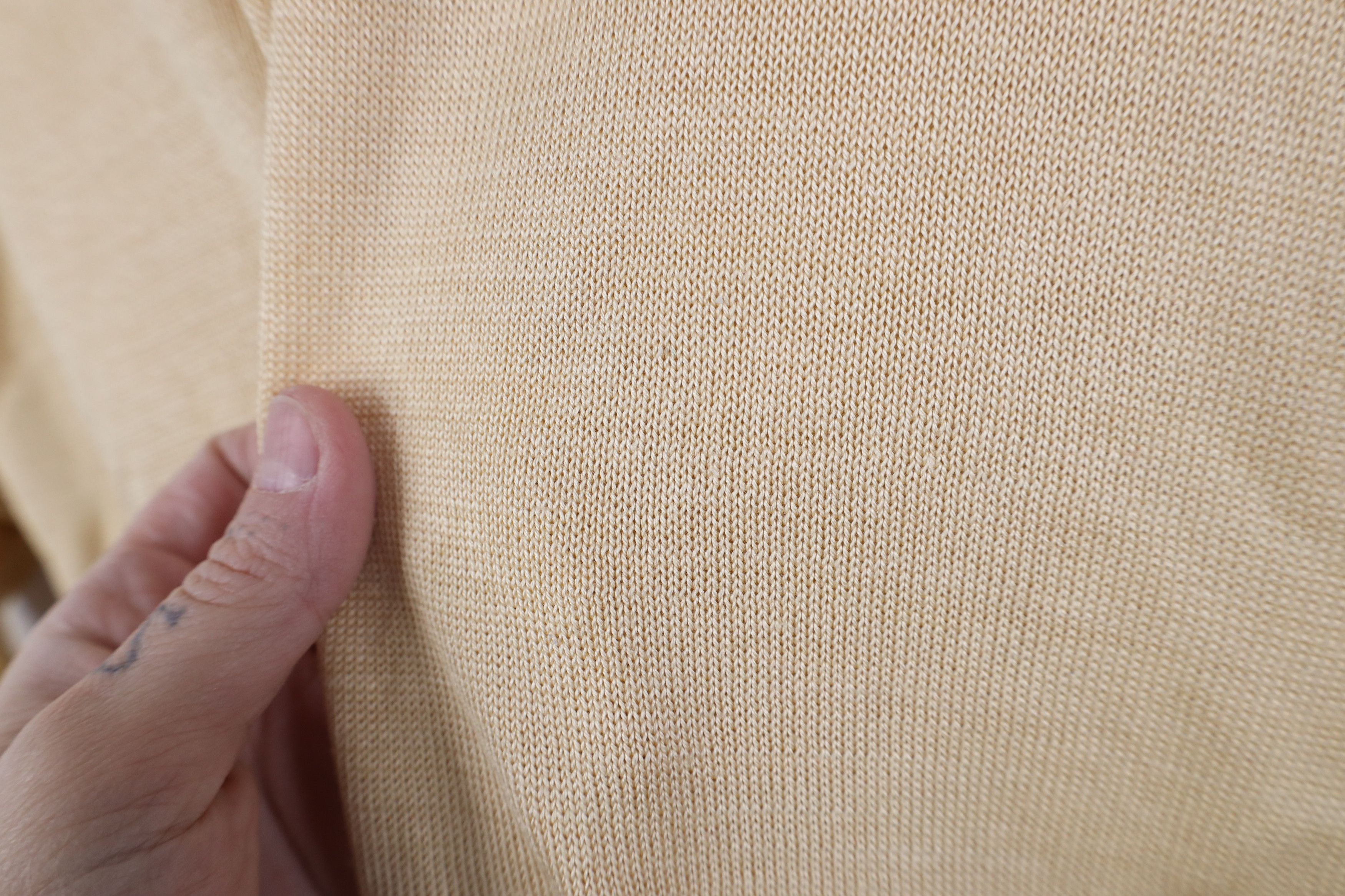 Vintage Vintage 90s Streetwear Silk Knit Turtleneck Sweater Gold Size L / US 10 / IT 46 - 5 Thumbnail