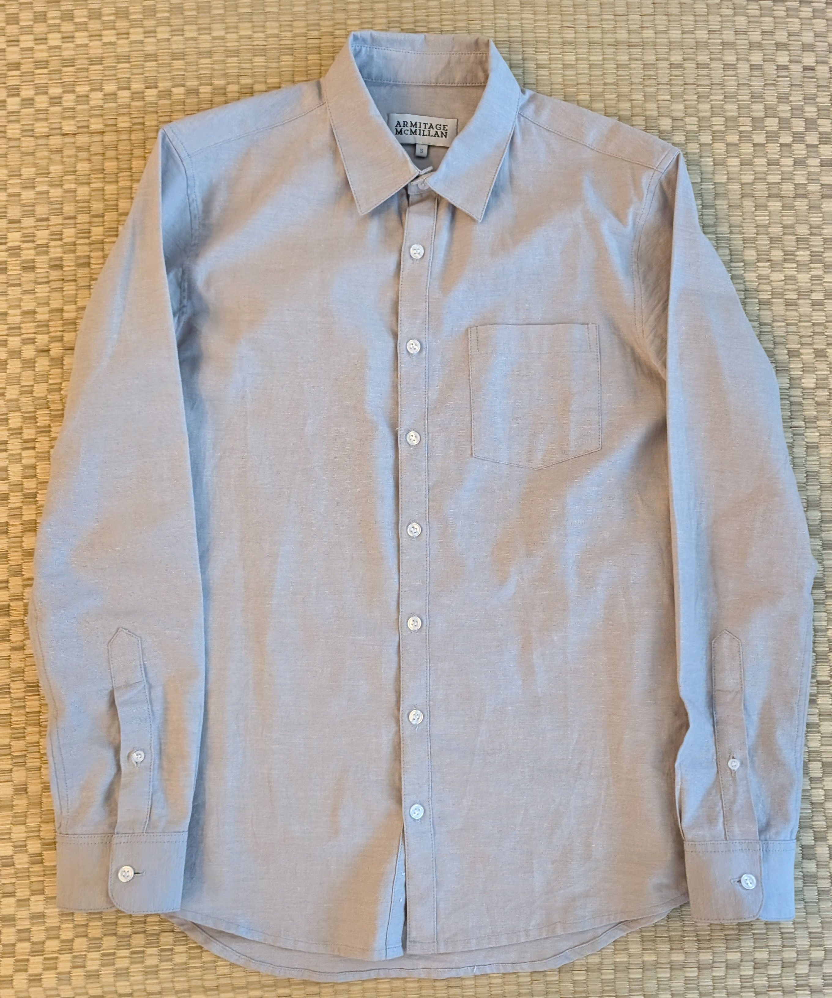 Other Armitage & Macmillan Pocket Dress Shirt Gray Made in USA Size US S / EU 44-46 / 1 - 1 Thumbnail