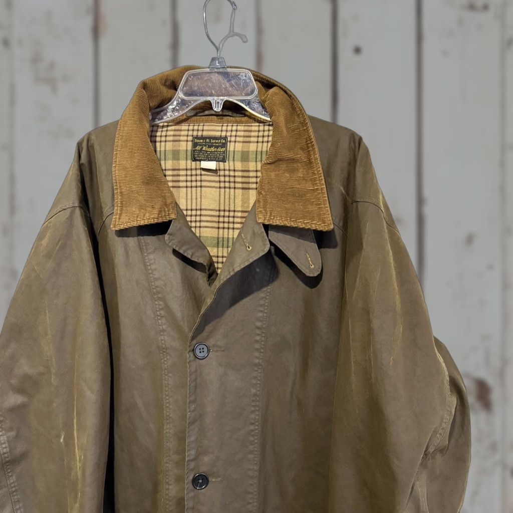 Ralph Lauren VINTAGE Ralph Lauren Double RL Oiled Cloth Waxed Trench Coat Chore Jacket Corduroy Men 2XL Brown Waxed Cotton Canvas 90s Western Coat Mens Size US XXL / EU 58 / 5 - 1 Thumbnail