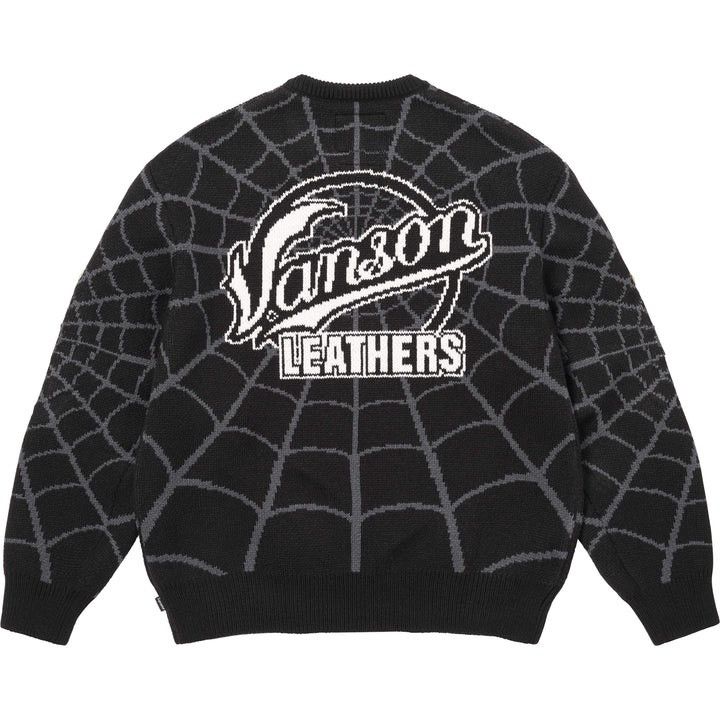 Supreme × Vanson Leathers Supreme Vanson Leathers Spider-Man Sweater Black Size Medium Size US M / EU 48-50 / 2 - 5 Thumbnail