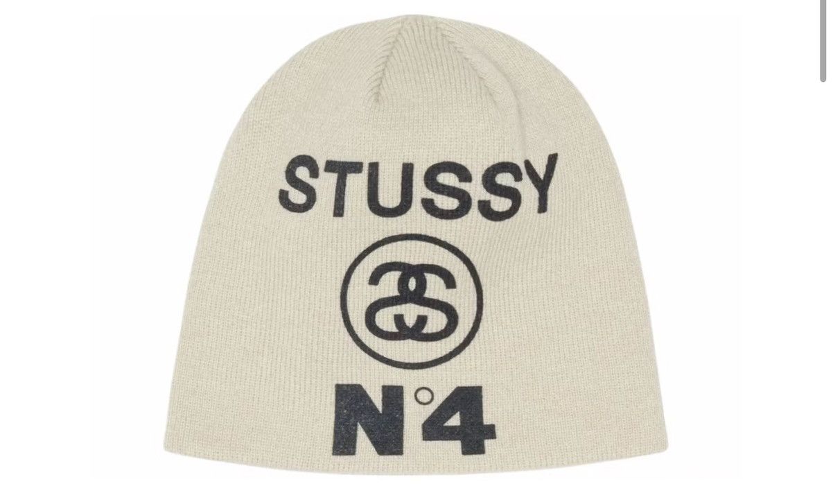 Stussy Stussy Number 4 Skullcap Beanie - Bone Size ONE SIZE - 1 Thumbnail
