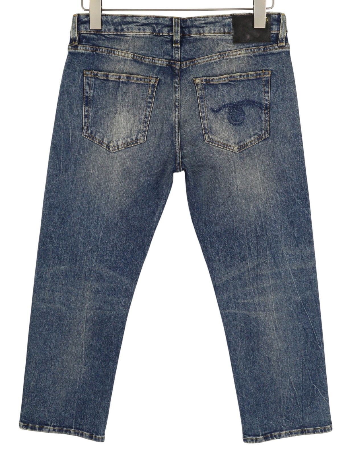 R13 BOY STRAIGHT 28 Cropped Washed Kelly Stretch 84489 Size 28" / US 6 / IT 42 - 3 Thumbnail