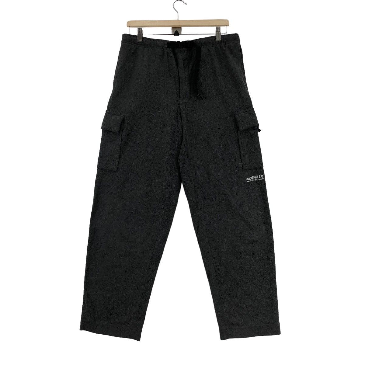 image of Viantage Airwalk Fleece Cargo Pants Skateboards Outdoor in Grey, Men's (Size 32)