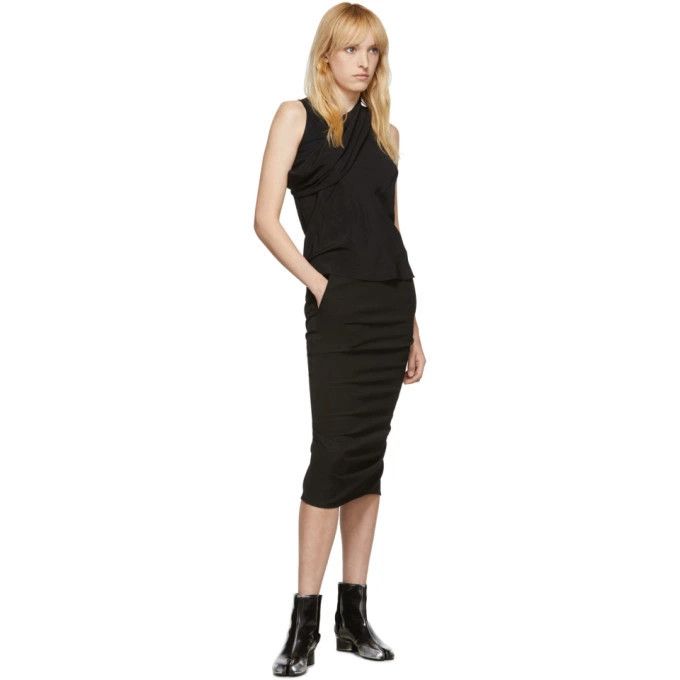 Rick Owens o1y0126 Midi Skirt in Black Size 27" / US 4 / IT 40 - 5 Thumbnail