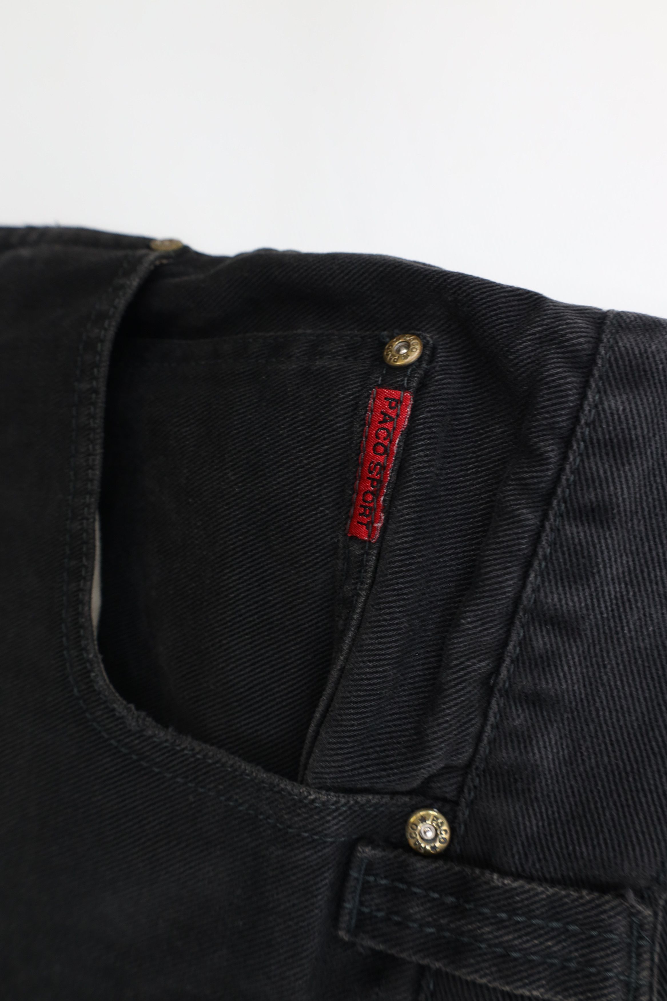 Vintage Vintage 90s Y2K Paco Sports Fit Denim Jean Shorts Black Size US 38 / EU 54 - 8 Thumbnail
