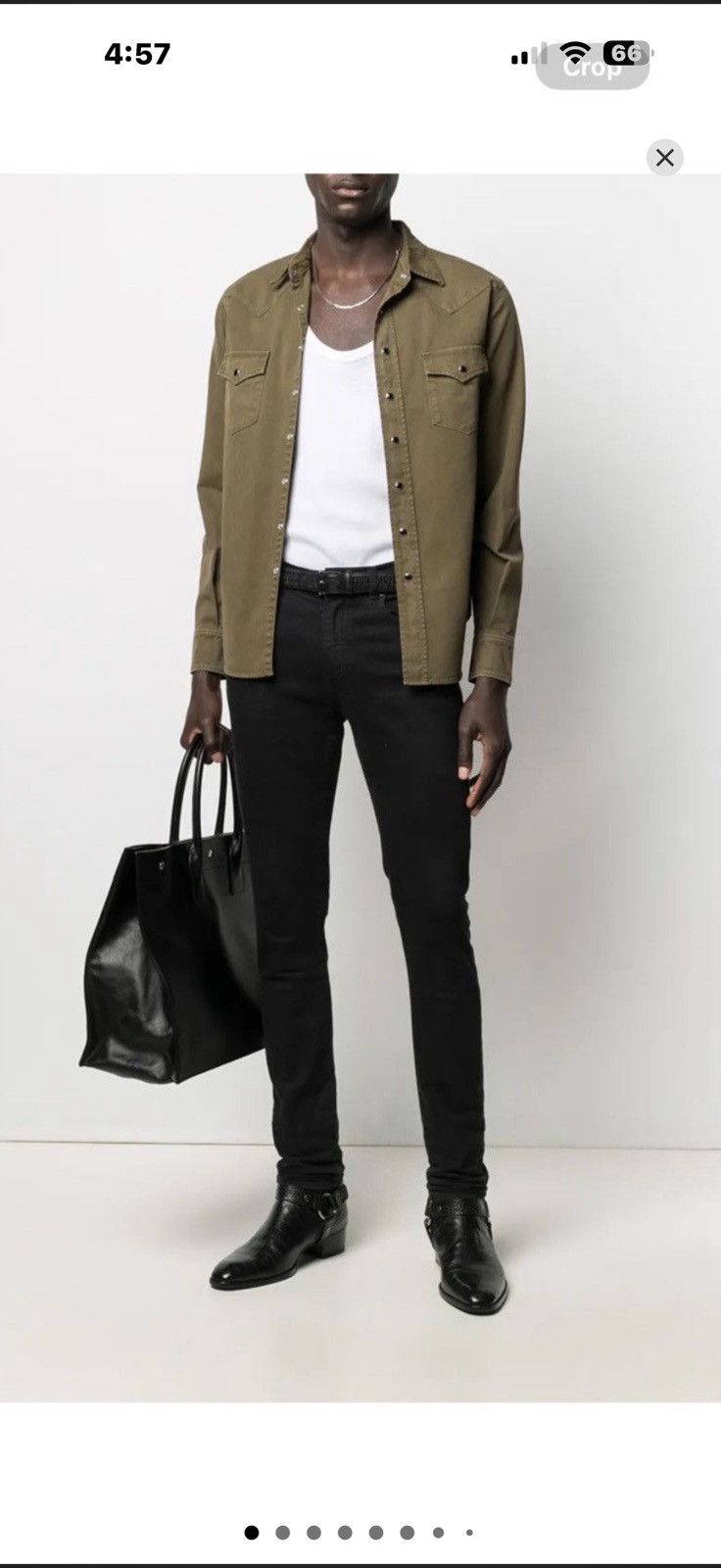Saint Laurent men’s jeans. 27. $890