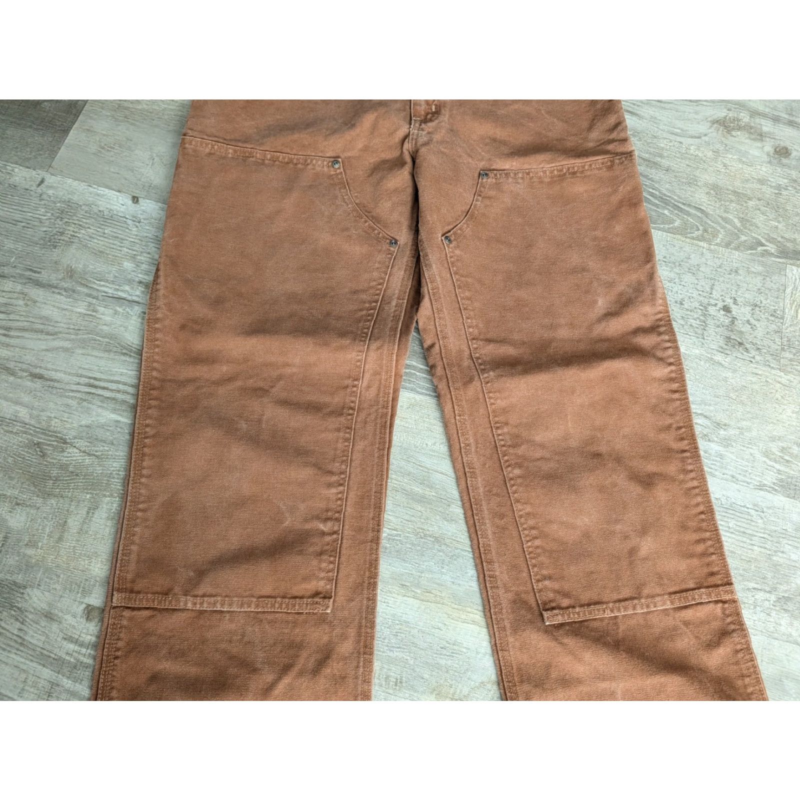 Carhartt VINTAGE Carhartt Pants Mens 16X34 Brown Duck Canvas Carpenter Workwear WB136 BRN Size 38" / US 16 / IT 52 - 3 Thumbnail