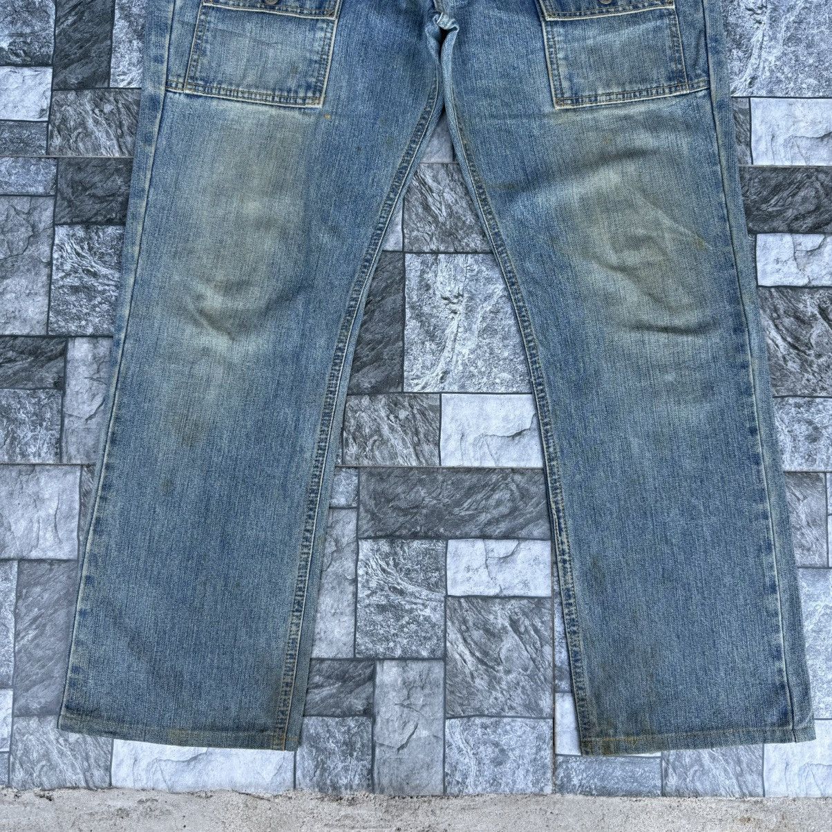 Japanese Brand Vintage Japanese Brand Bush Pants Faded Denim Jean Pants W36 Size US 36 / EU 52 - 3 Thumbnail
