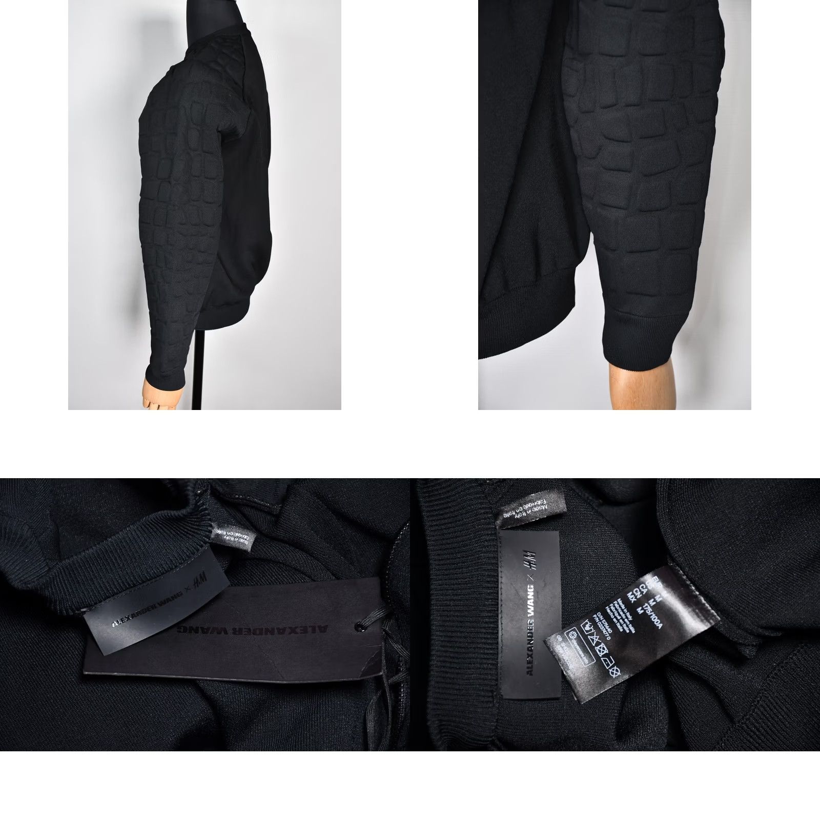 Alexander Wang Alexander Wang x H&M Jacket Men Bomber Zip Black Size M Italy Neoprene 63% Visco... Size US M / EU 48-50 / 2 - 8 Thumbnail