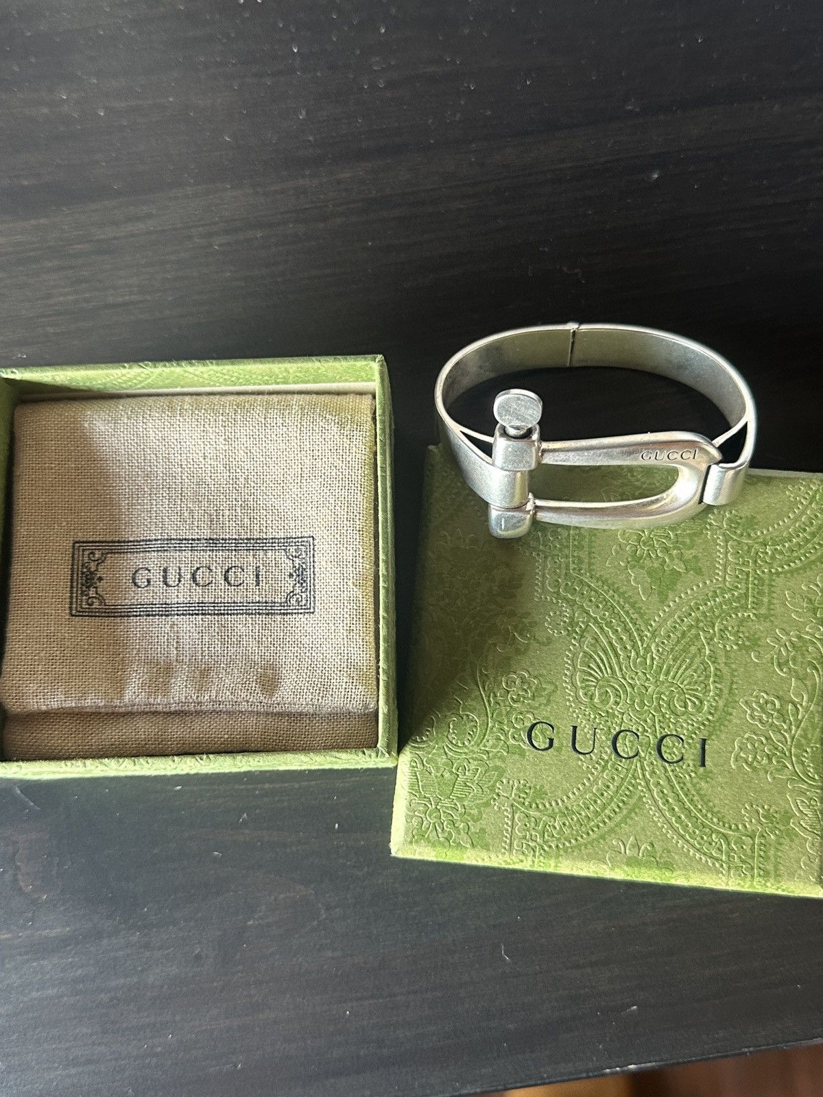Gucci GUCCI Horsebit Bangle Bracelet 7" Sterling Silver 925 Auth Size ONE SIZE - 8 Thumbnail