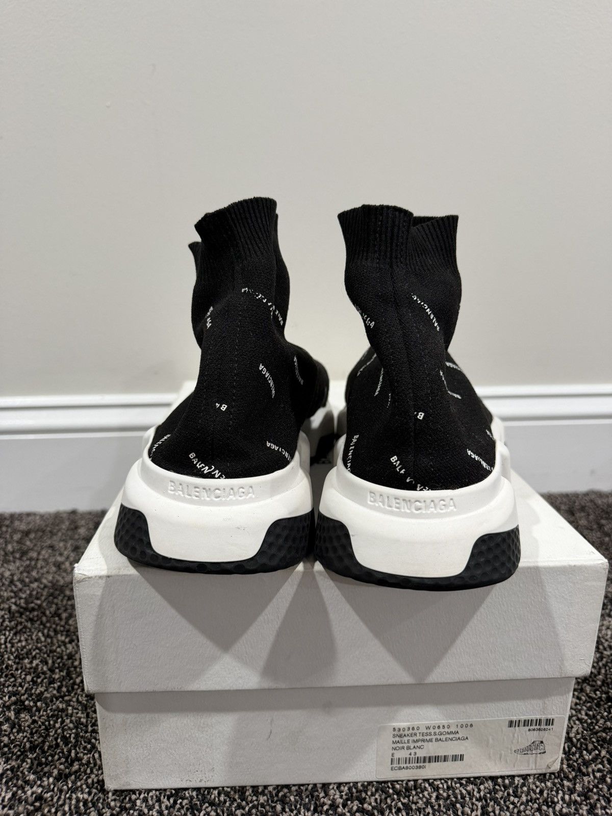 Balenciaga Balenciaga Monogram all Over Logo Speed Trainer Sneakers Size US 10 / EU 43 - 3 Thumbnail