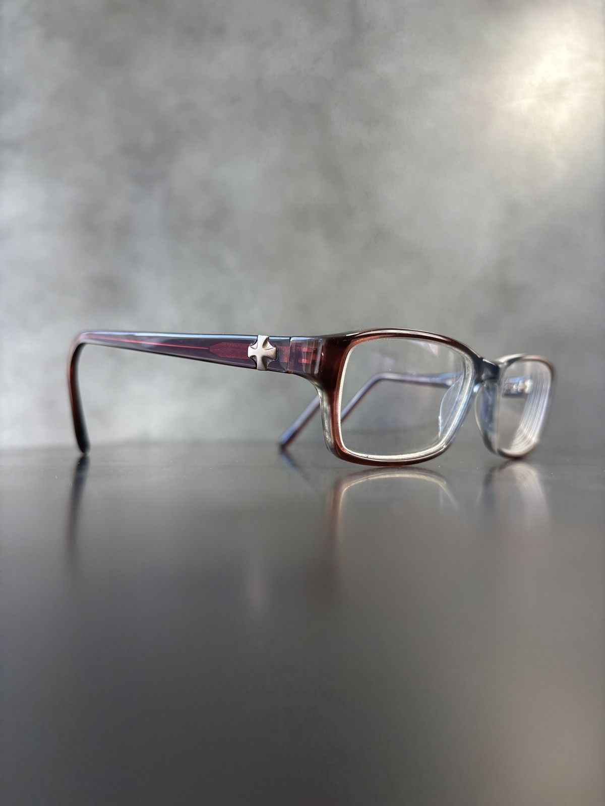 Nicole Miller Nicole Miller Carmine Glasses Frames Cross Stud Chrome Heart Size ONE SIZE - 20 Thumbnail