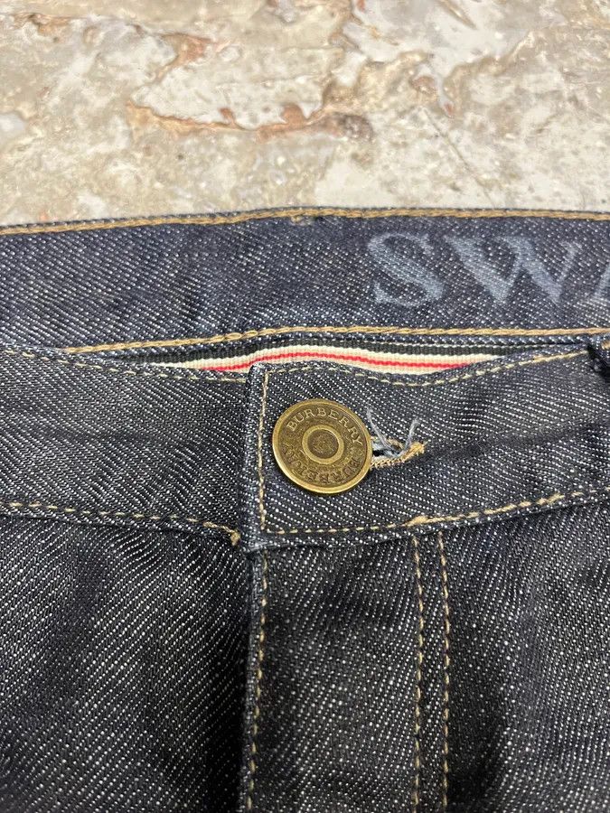 Burberry × Vintage 2000s Burberry Raw Denim Jeans Size US 33 - 8 Thumbnail
